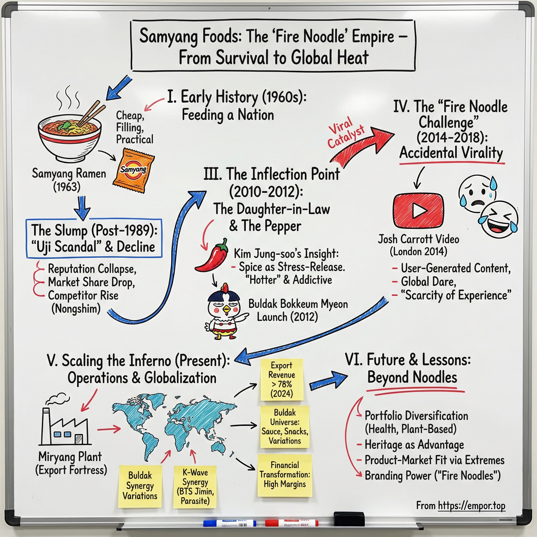 Samyang Foods visual story map