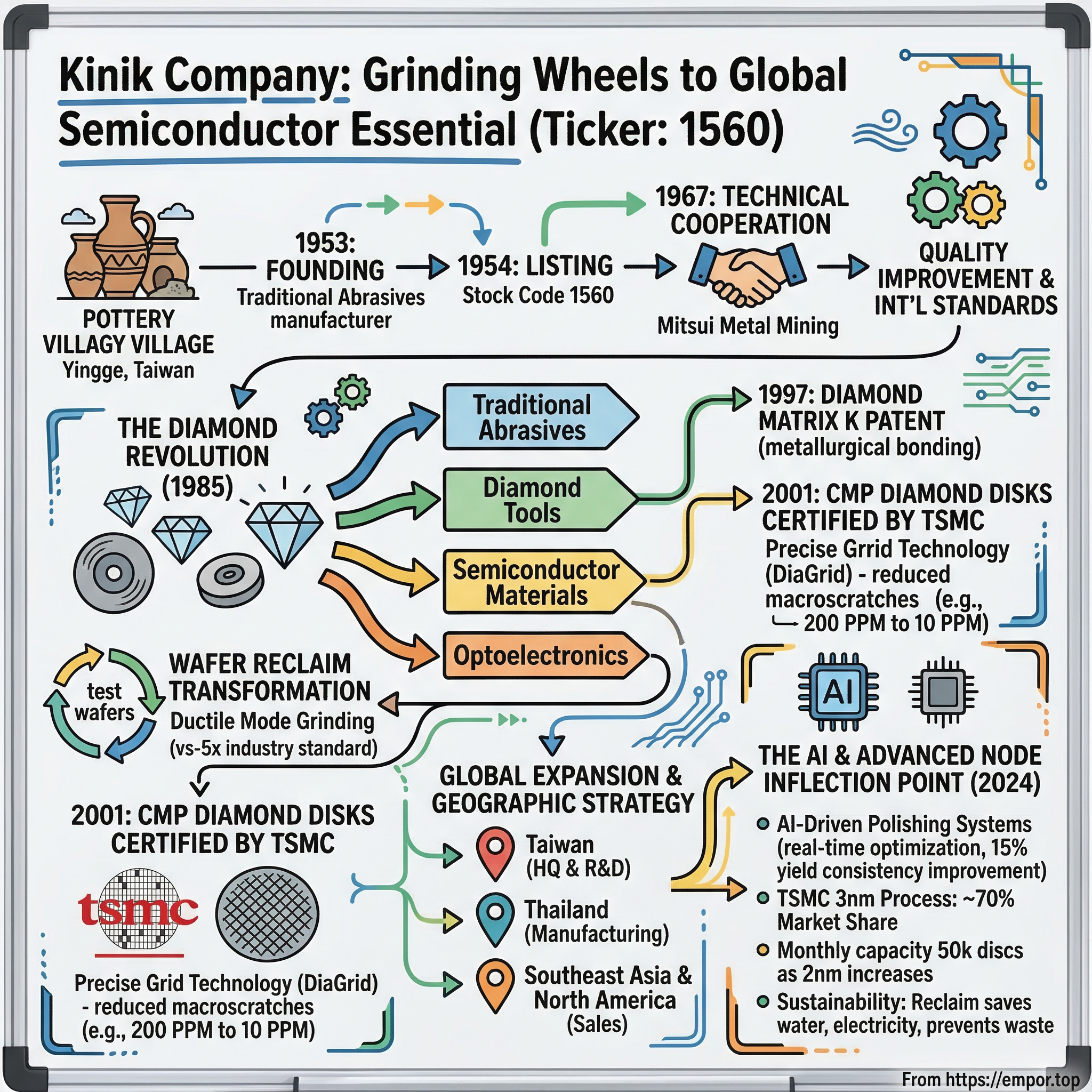 Kinik Company visual story map