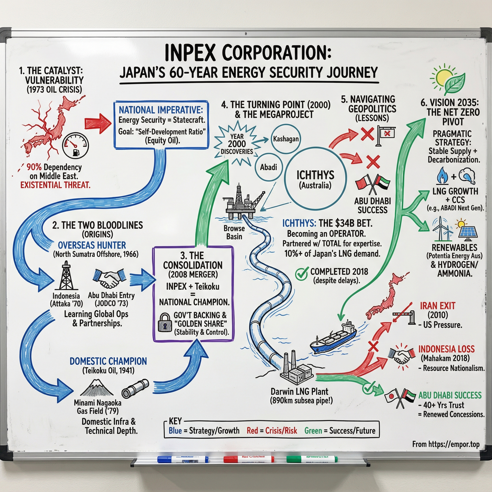 Inpex Corp. visual story map