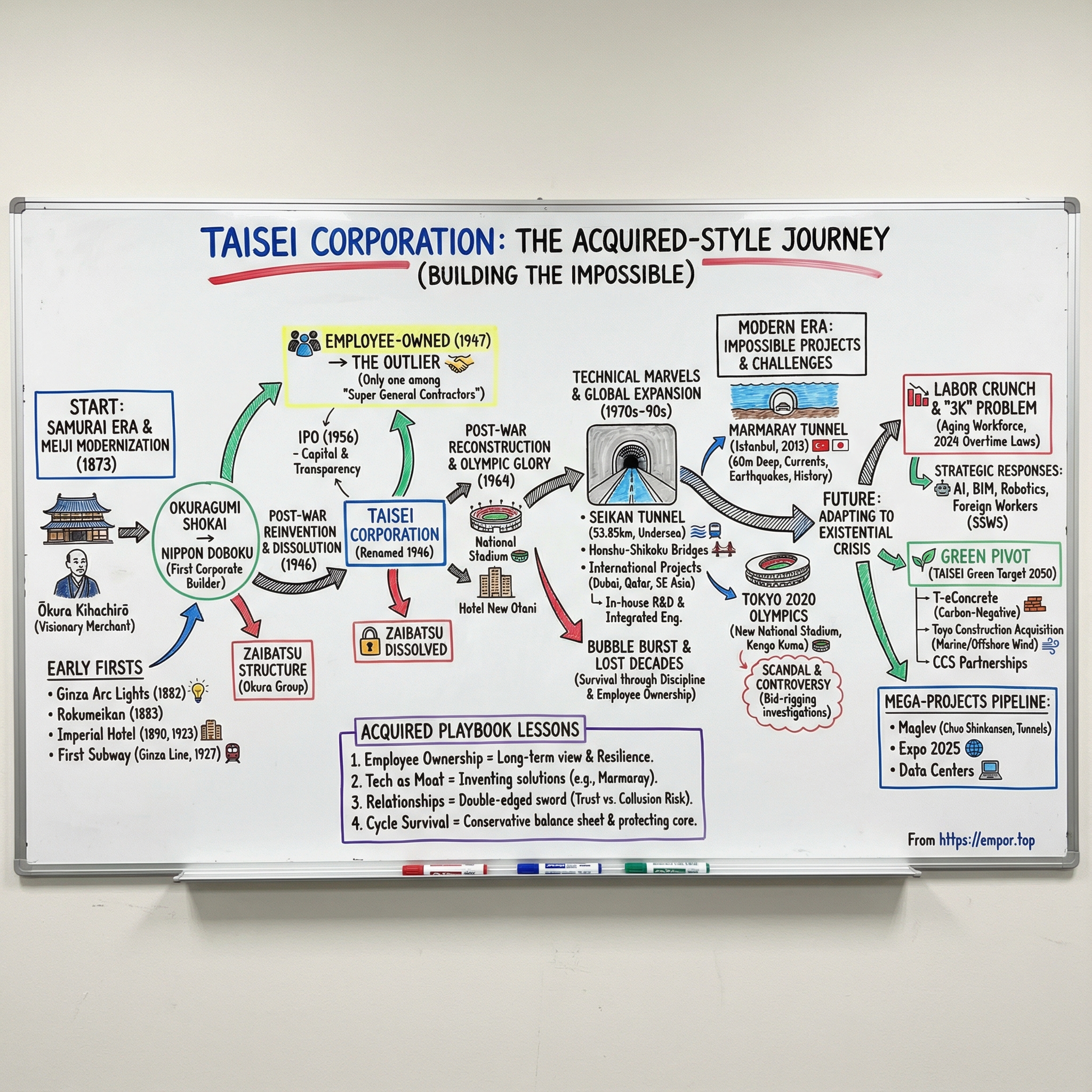 Taisei Corp. visual story map