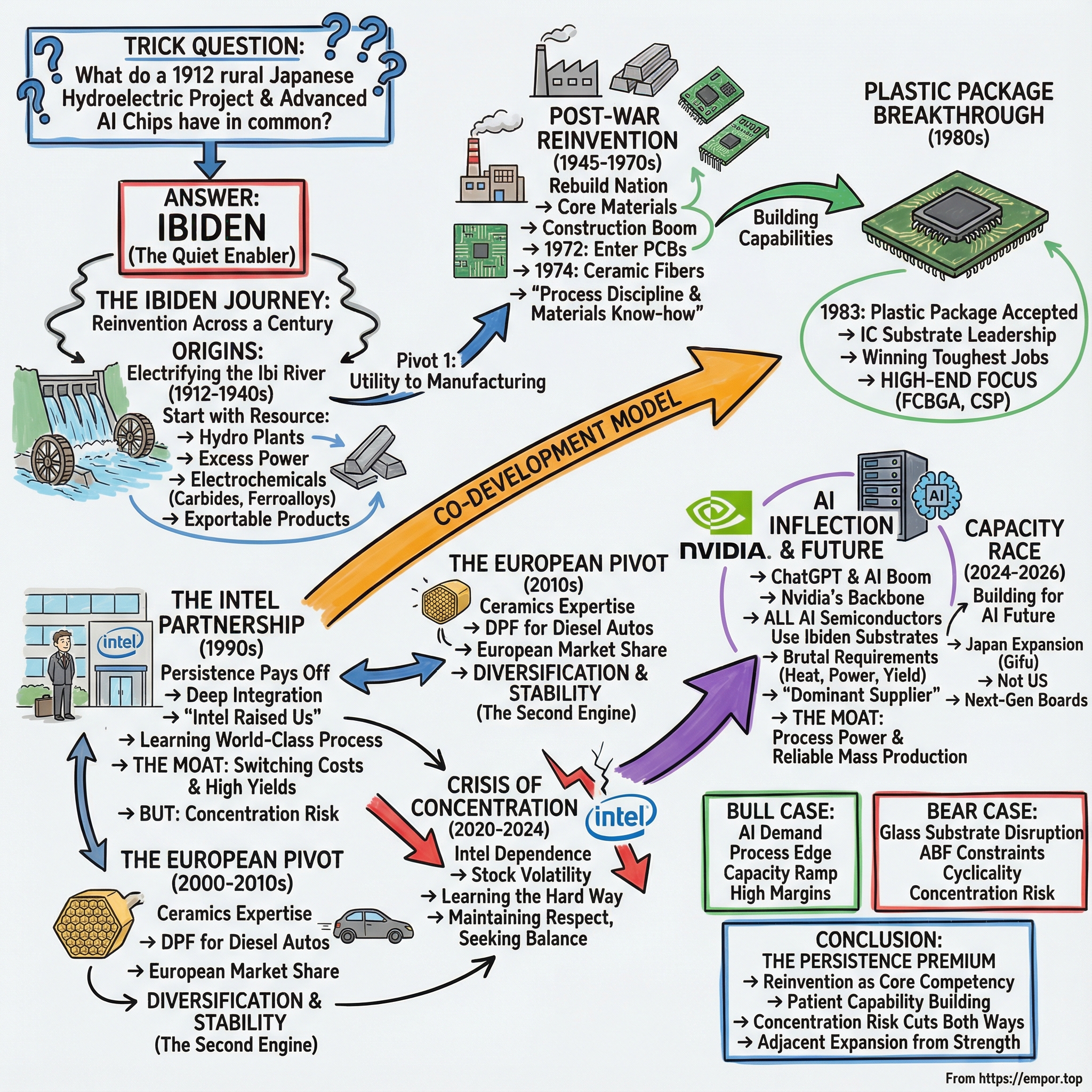 Ibiden Co. Ltd. visual story map