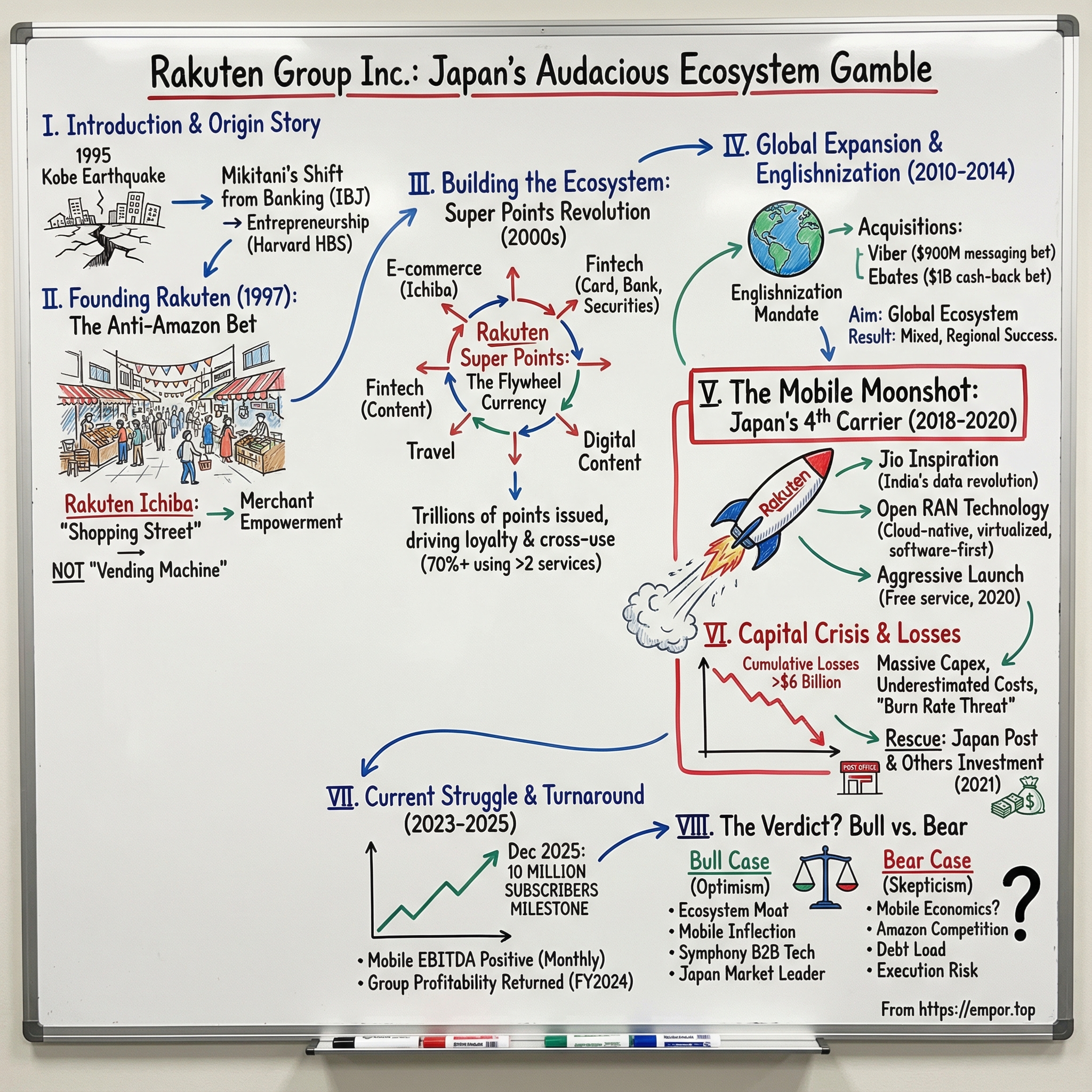 Rakuten Group Inc. visual story map