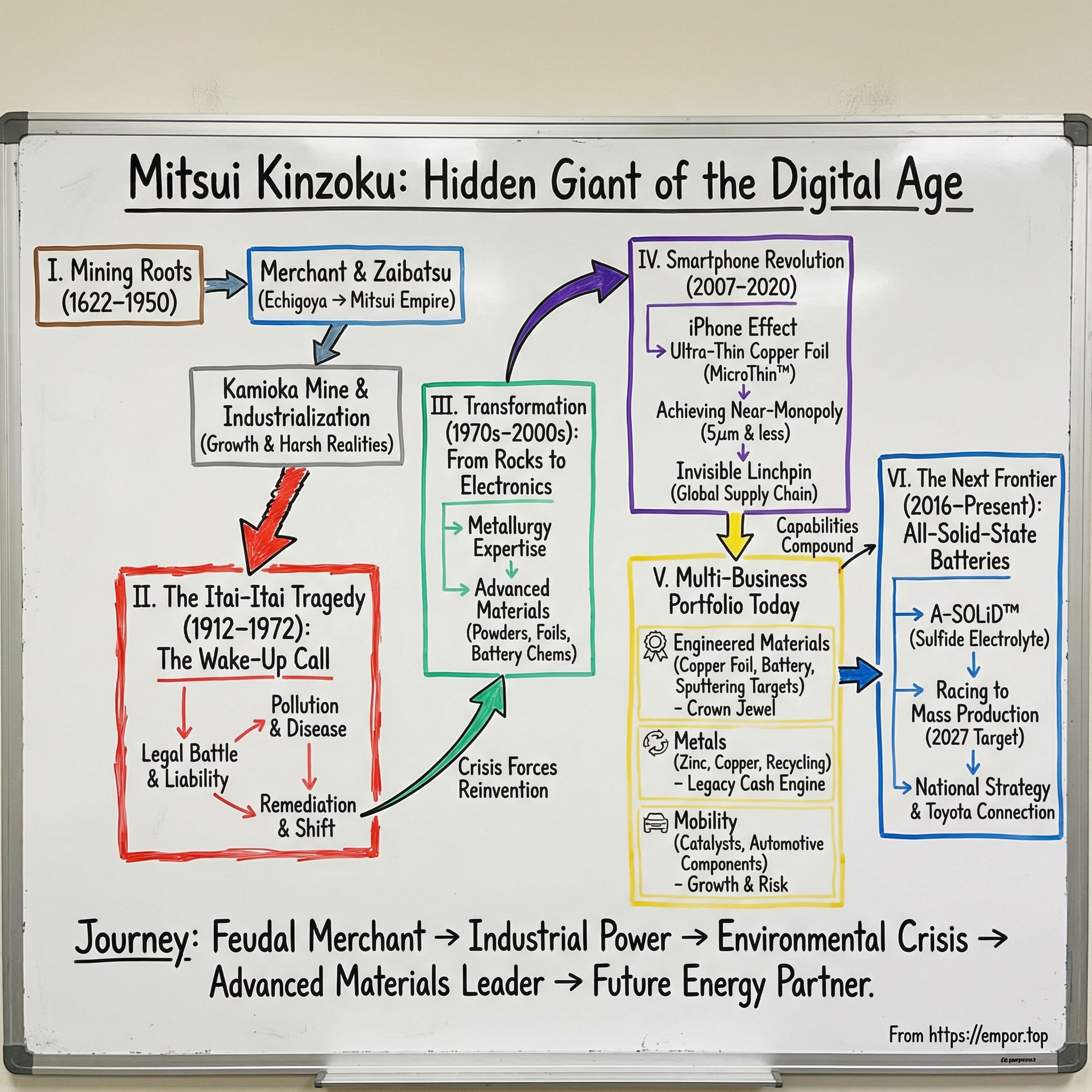 Mitsui Kinzoku Co. Ltd. visual story map
