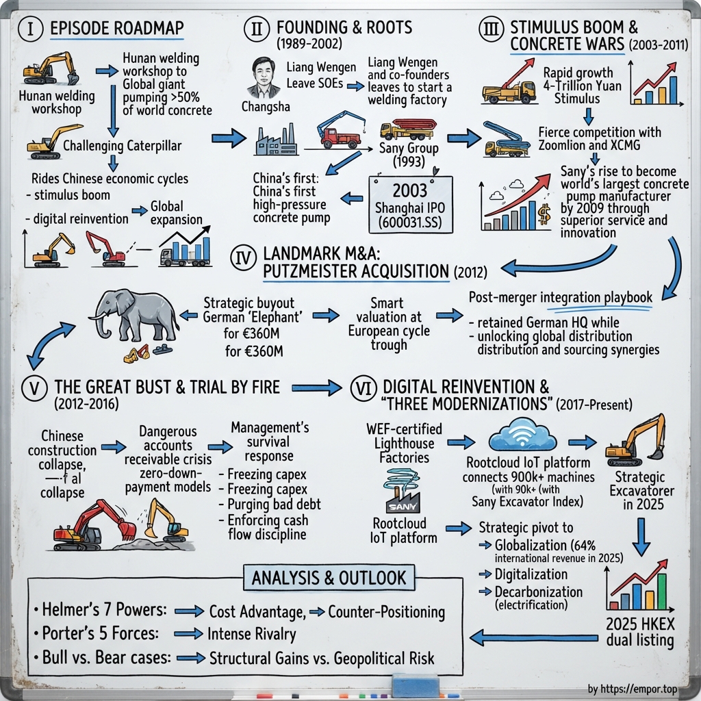 Sany Heavy Industry Co., Ltd visual story map