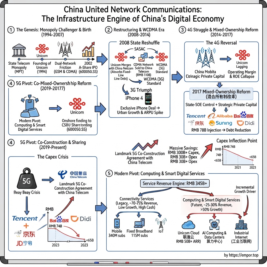 China United Network Communications Limited visual story map