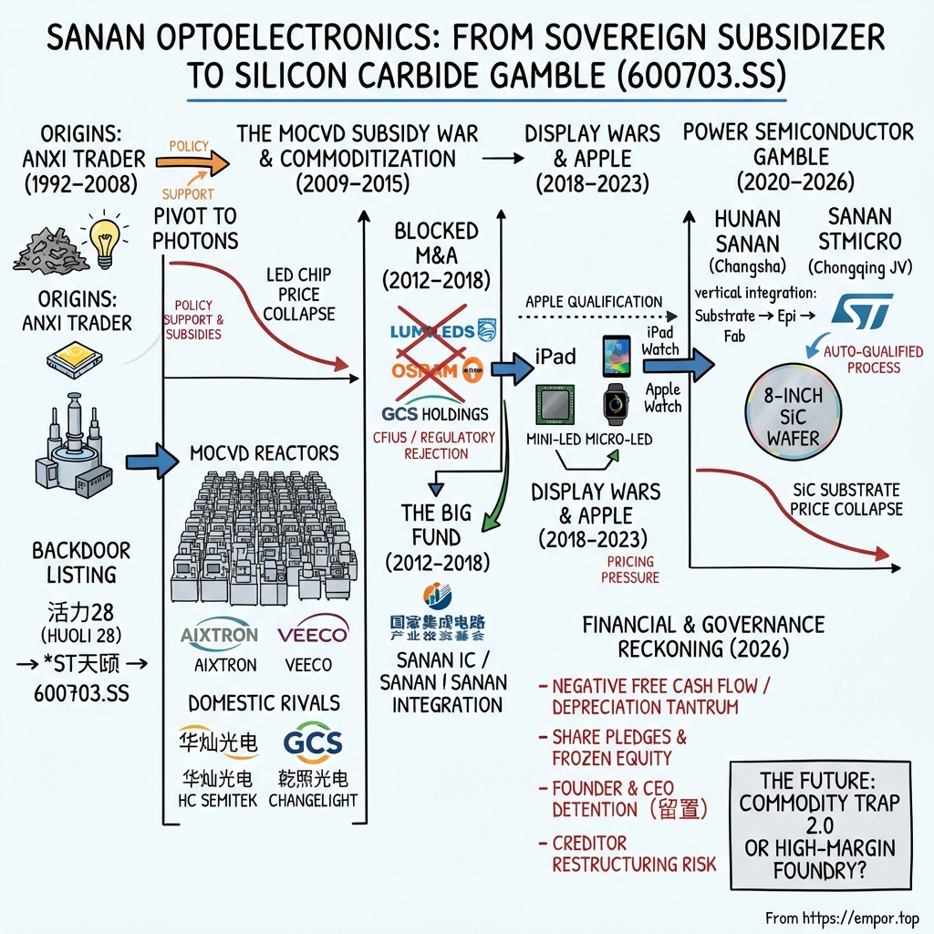Sanan Optoelectronics Co., Ltd. visual story map