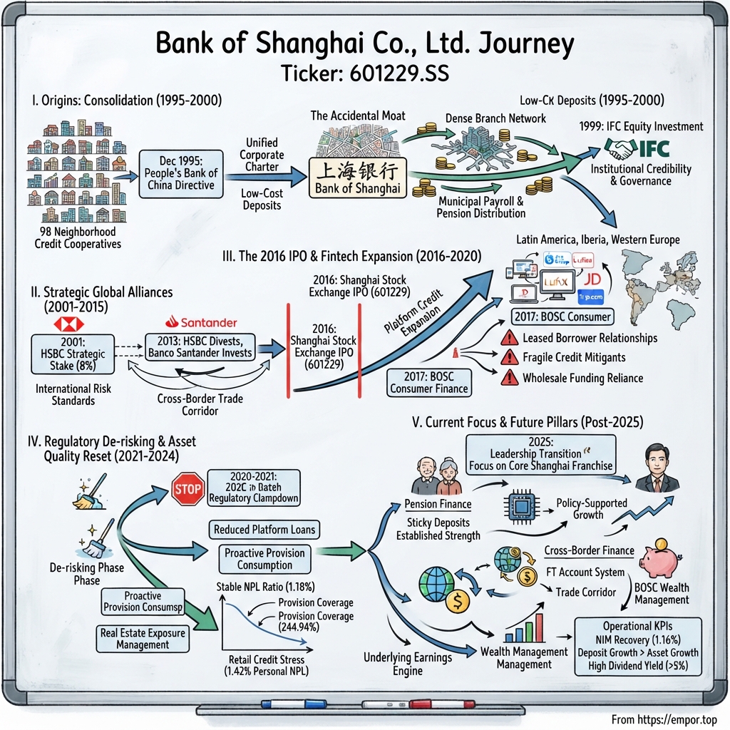 Bank of Shanghai Co., Ltd. visual story map