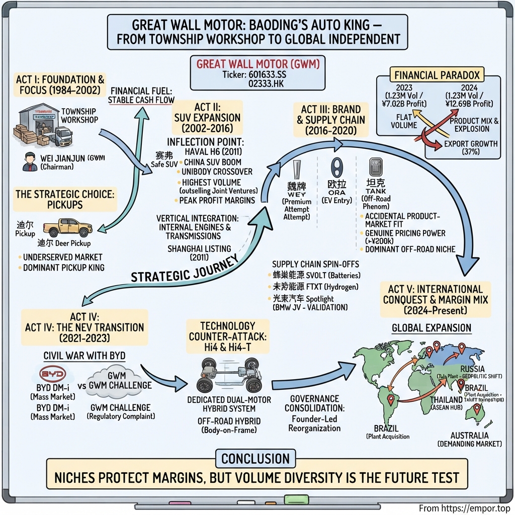 Great Wall Motor Company Limited visual story map