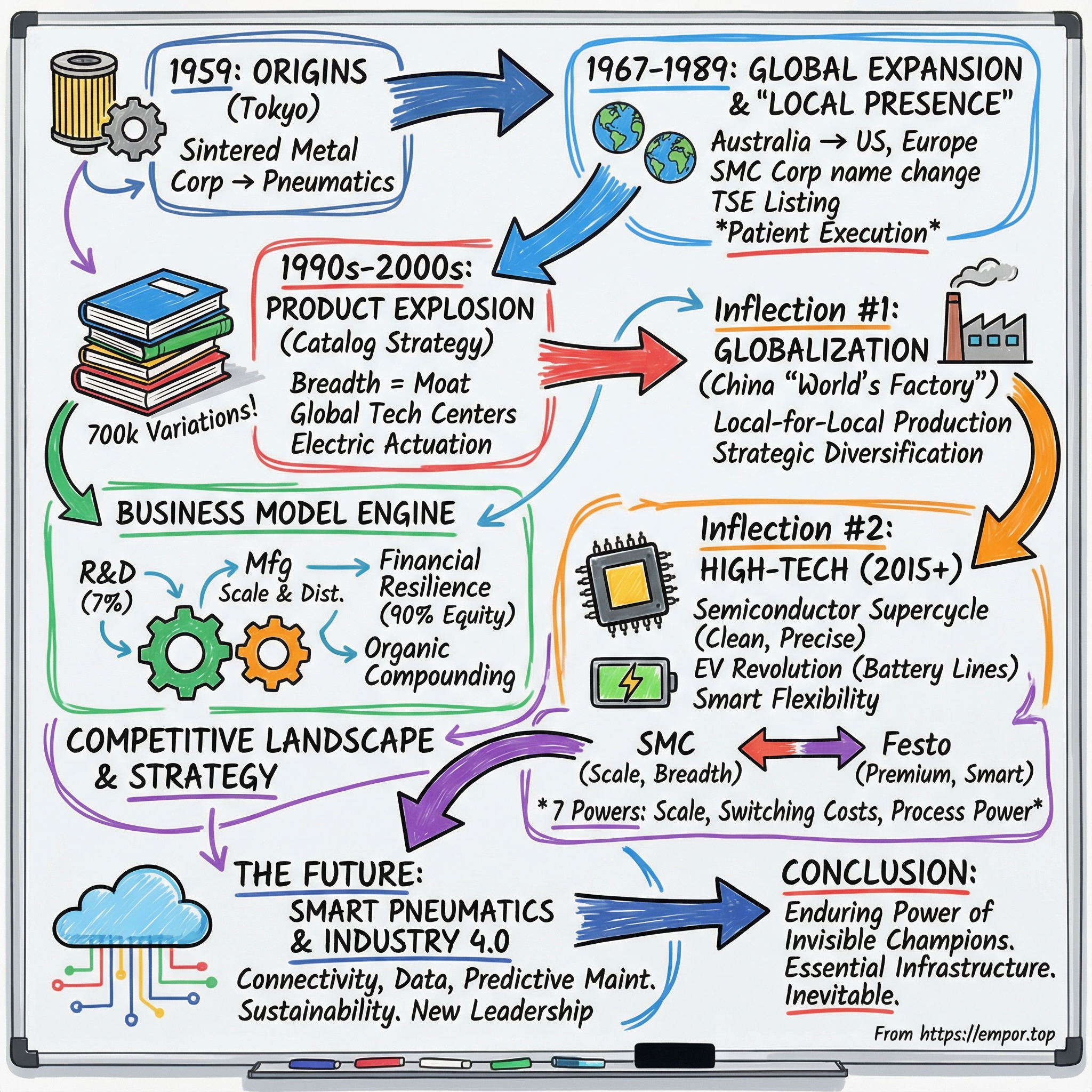 SMC Corp. visual story map