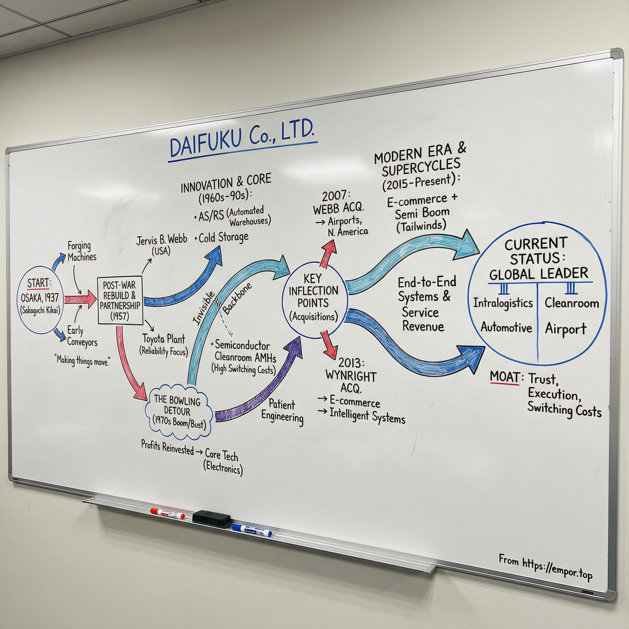 Daifuku Co. Ltd. visual story map