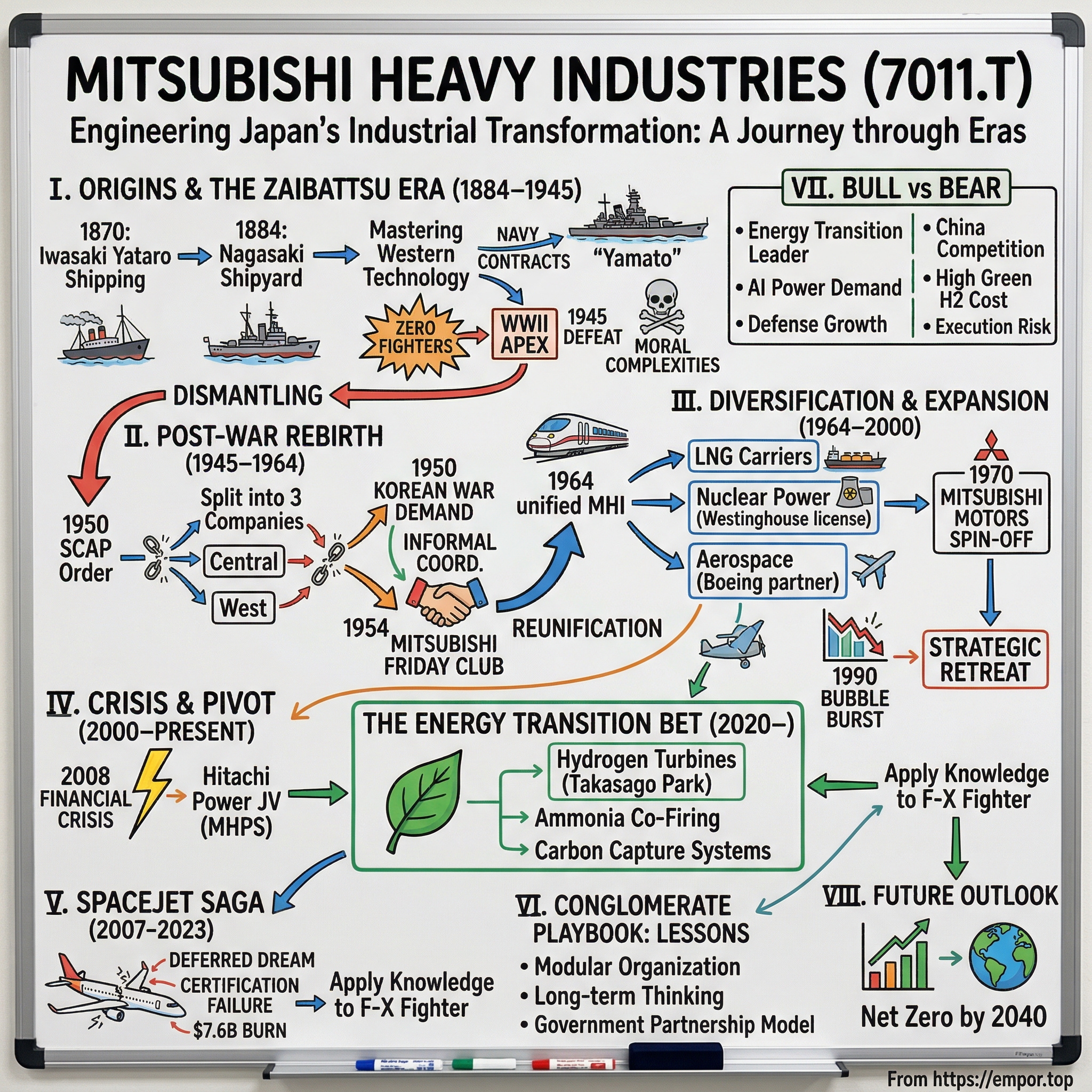 Mitsubishi Heavy Industries visual story map