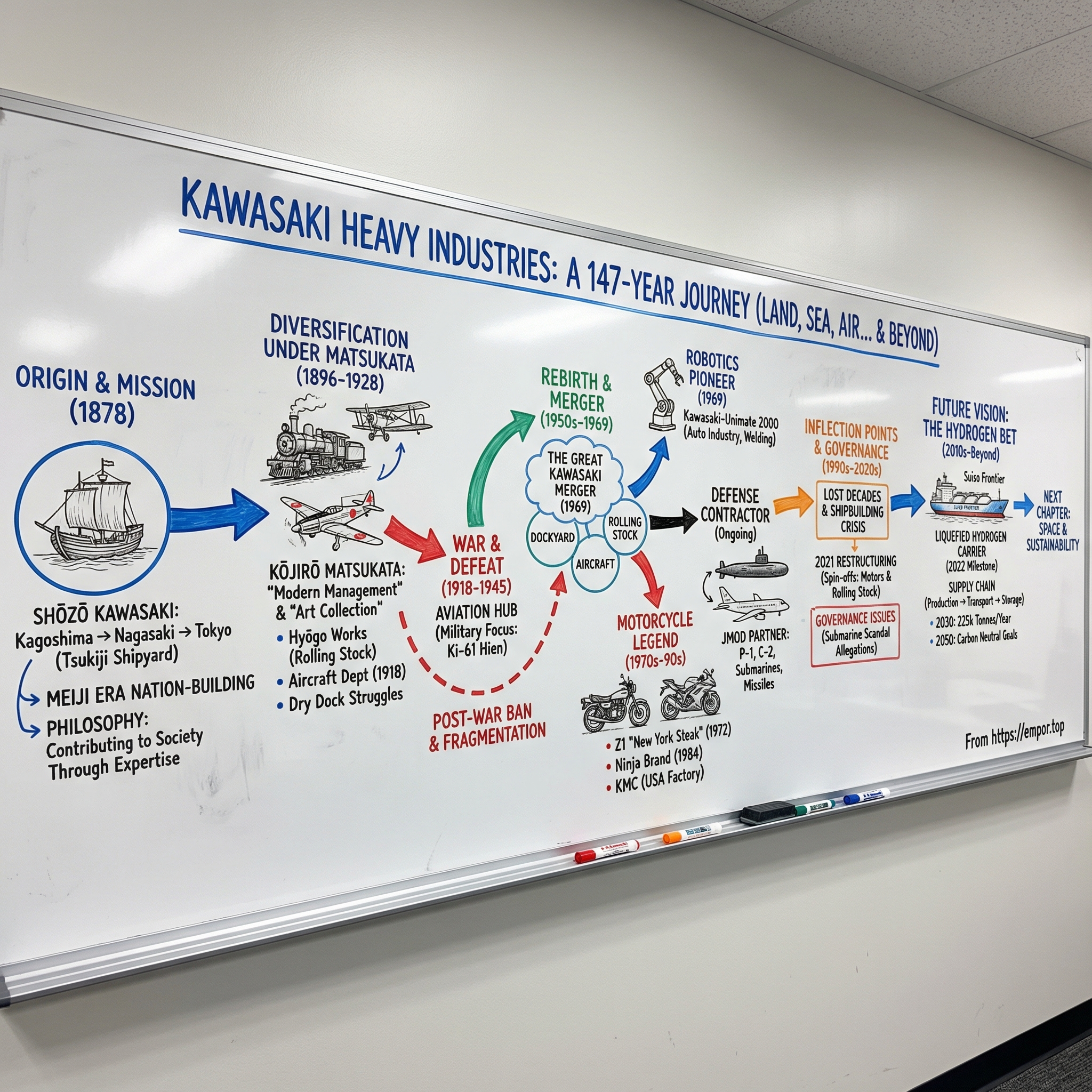 Kawasaki Heavy Industries Ltd. visual story map