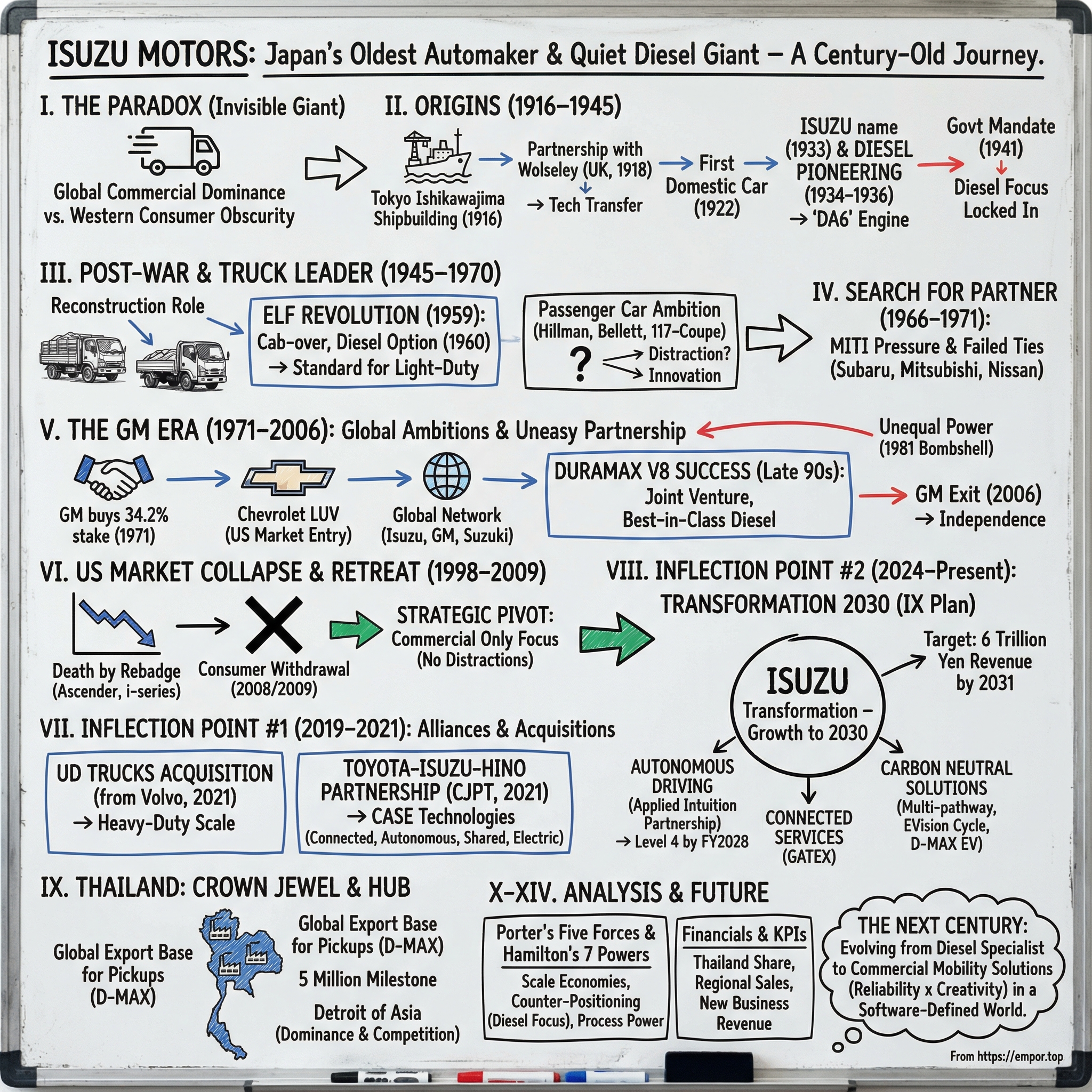 Isuzu Motors Ltd. visual story map