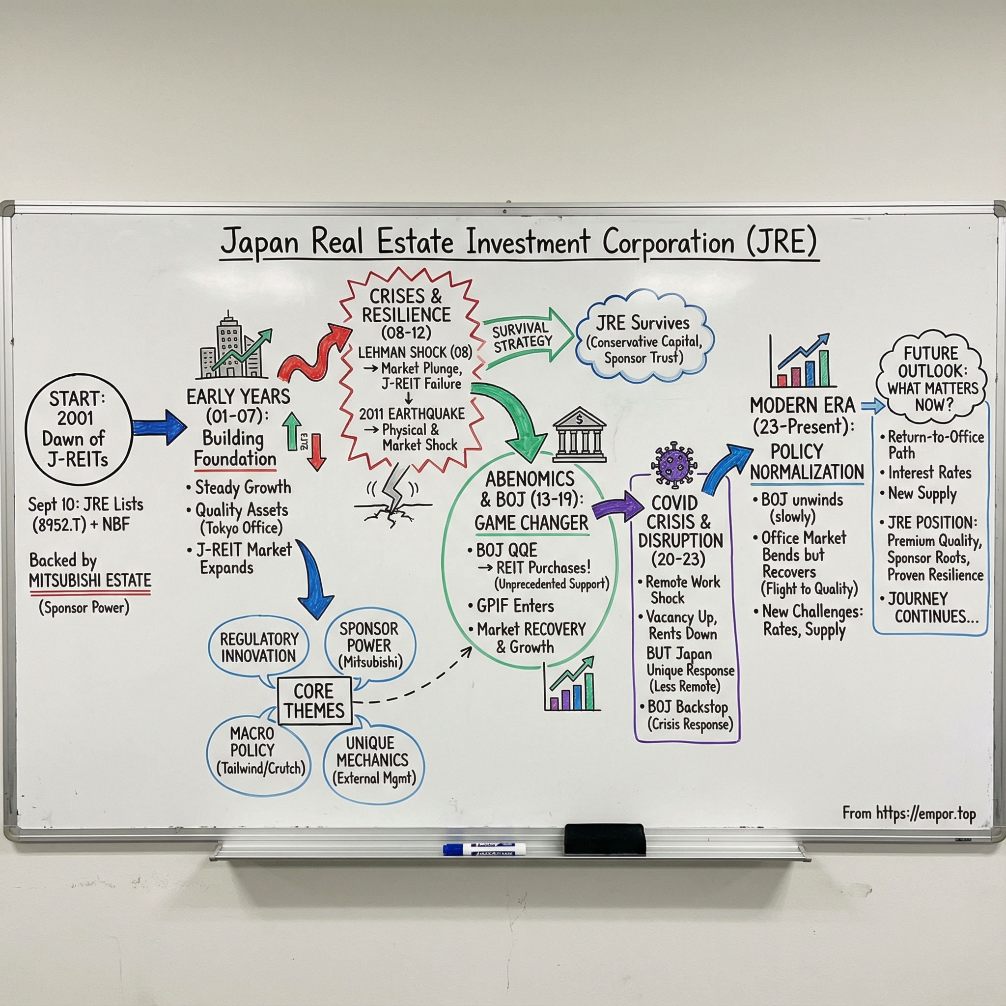 Japan Real Estate Investment Corp. visual story map