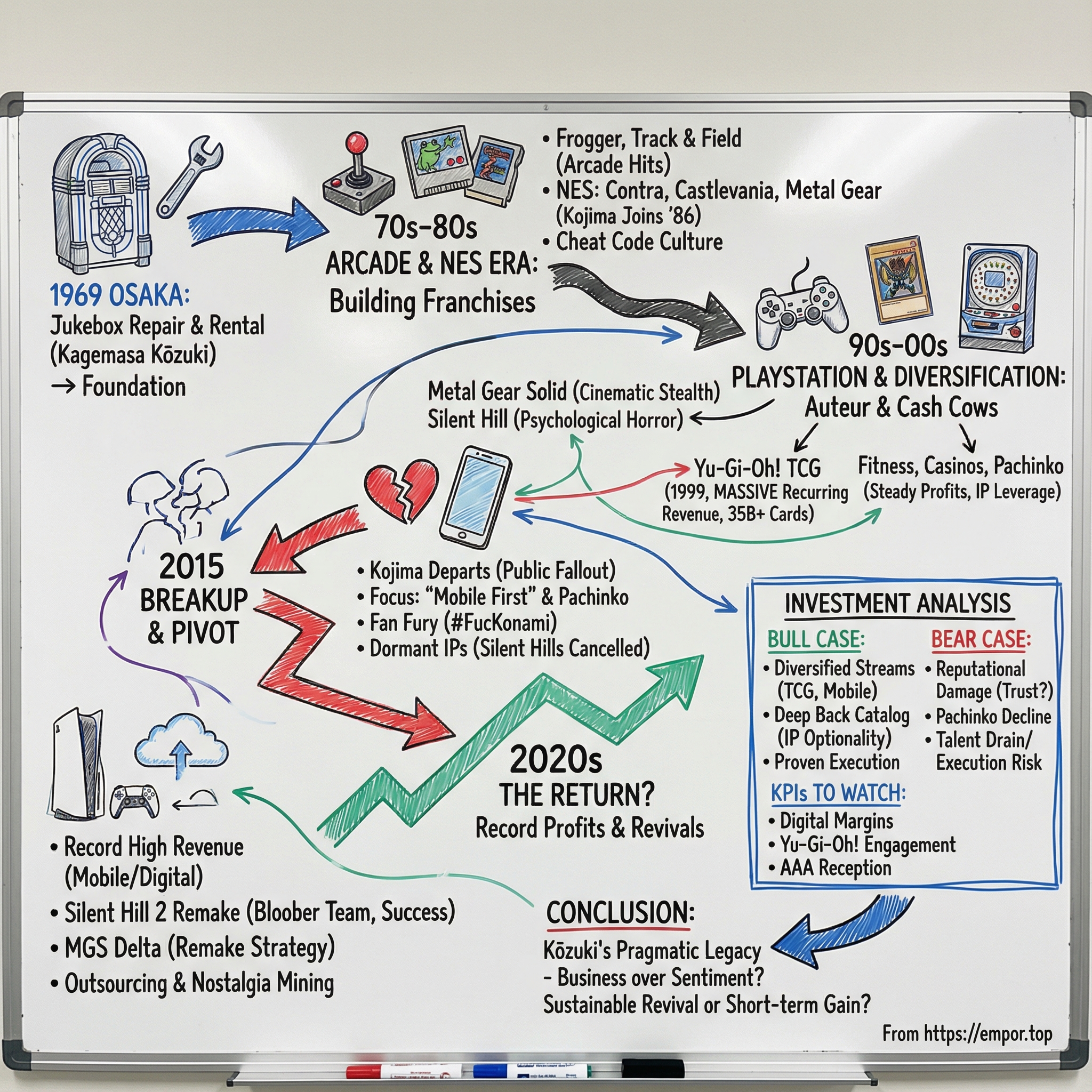 Konami Group Corp. visual story map