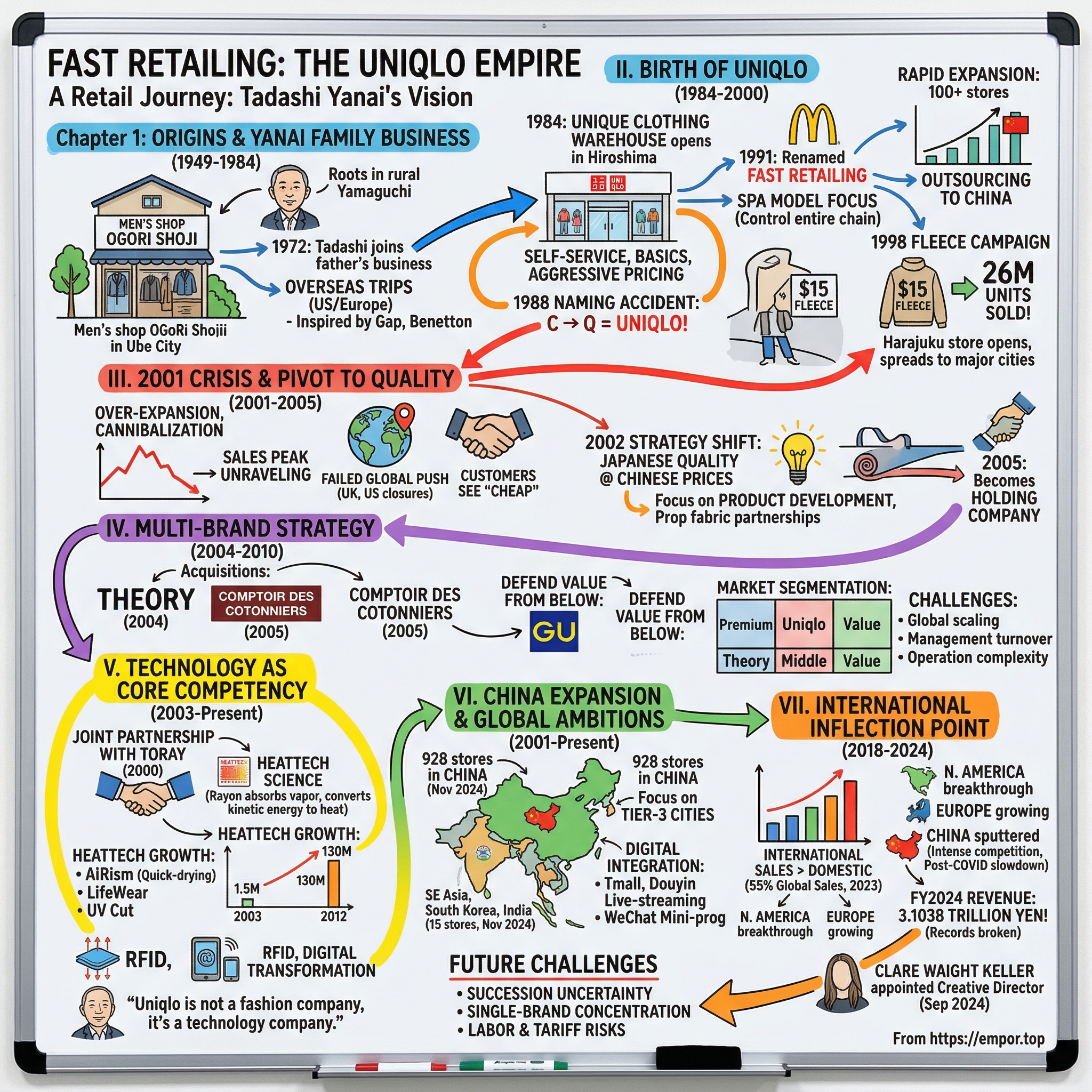 Fast Retailing visual story map