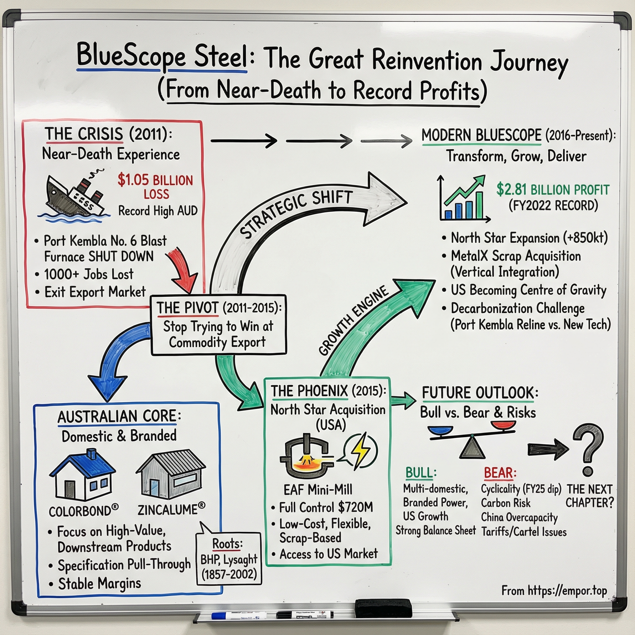 BlueScope Steel Ltd. visual story map