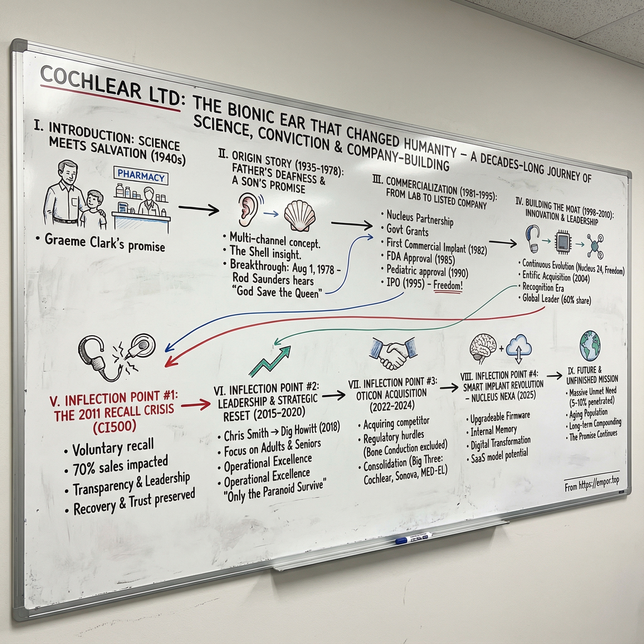 Cochlear Ltd. visual story map