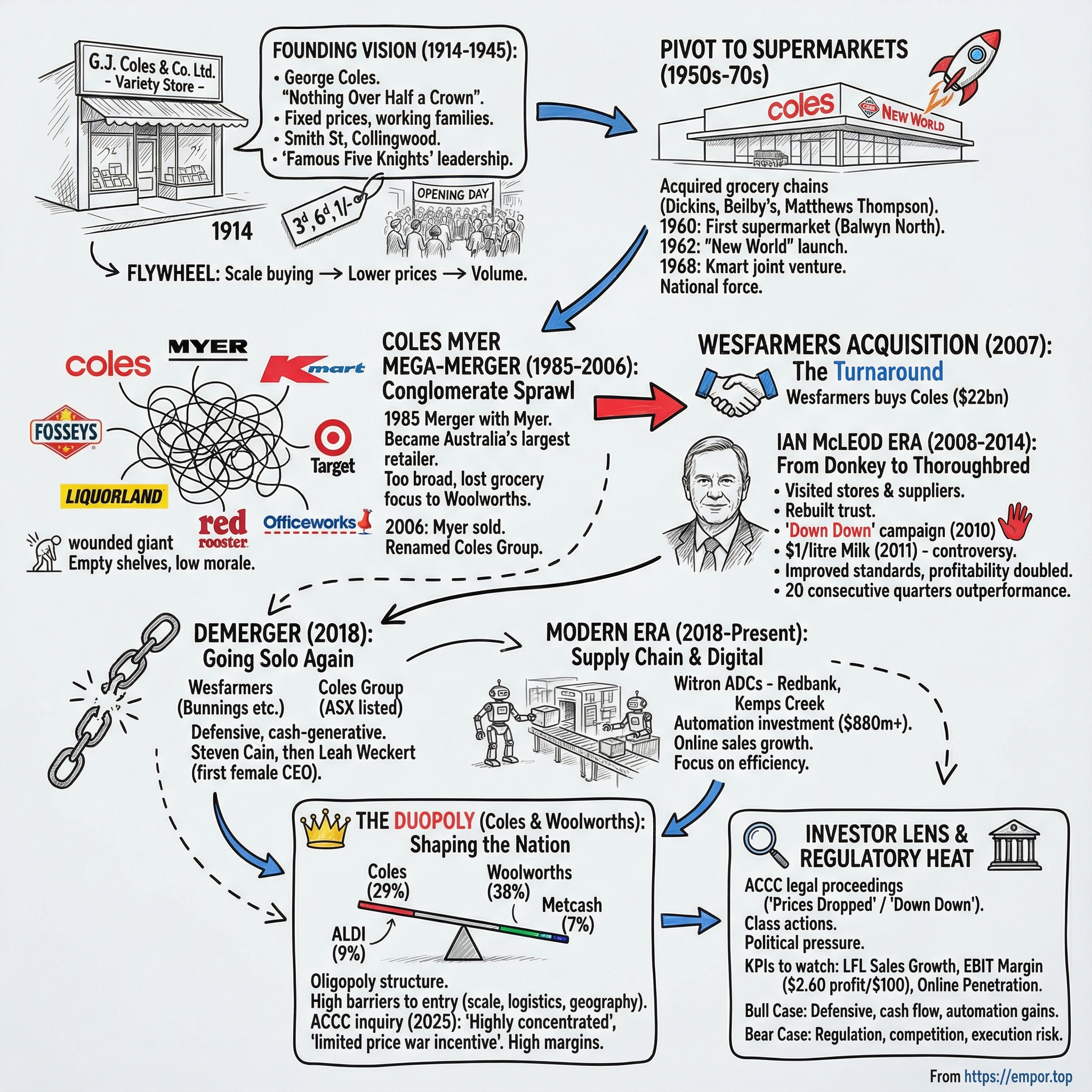 Coles Group Ltd. visual story map