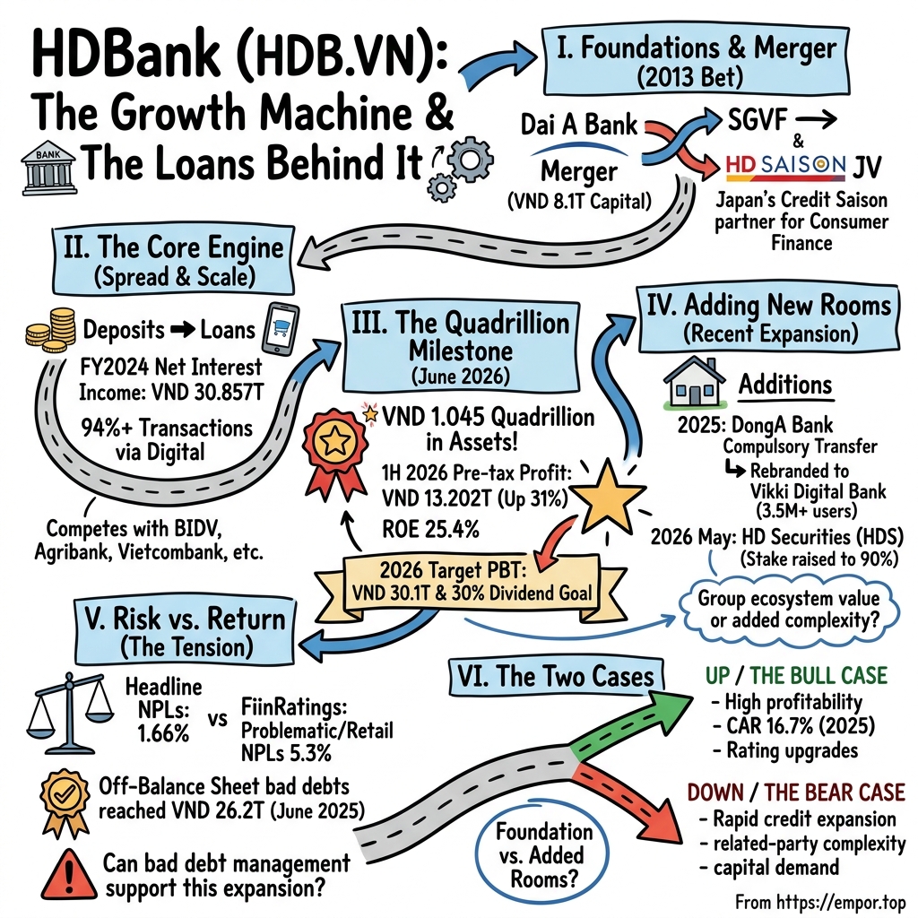 Ho Chi Minh City Development Joint Stock Commercial Bank visual story map