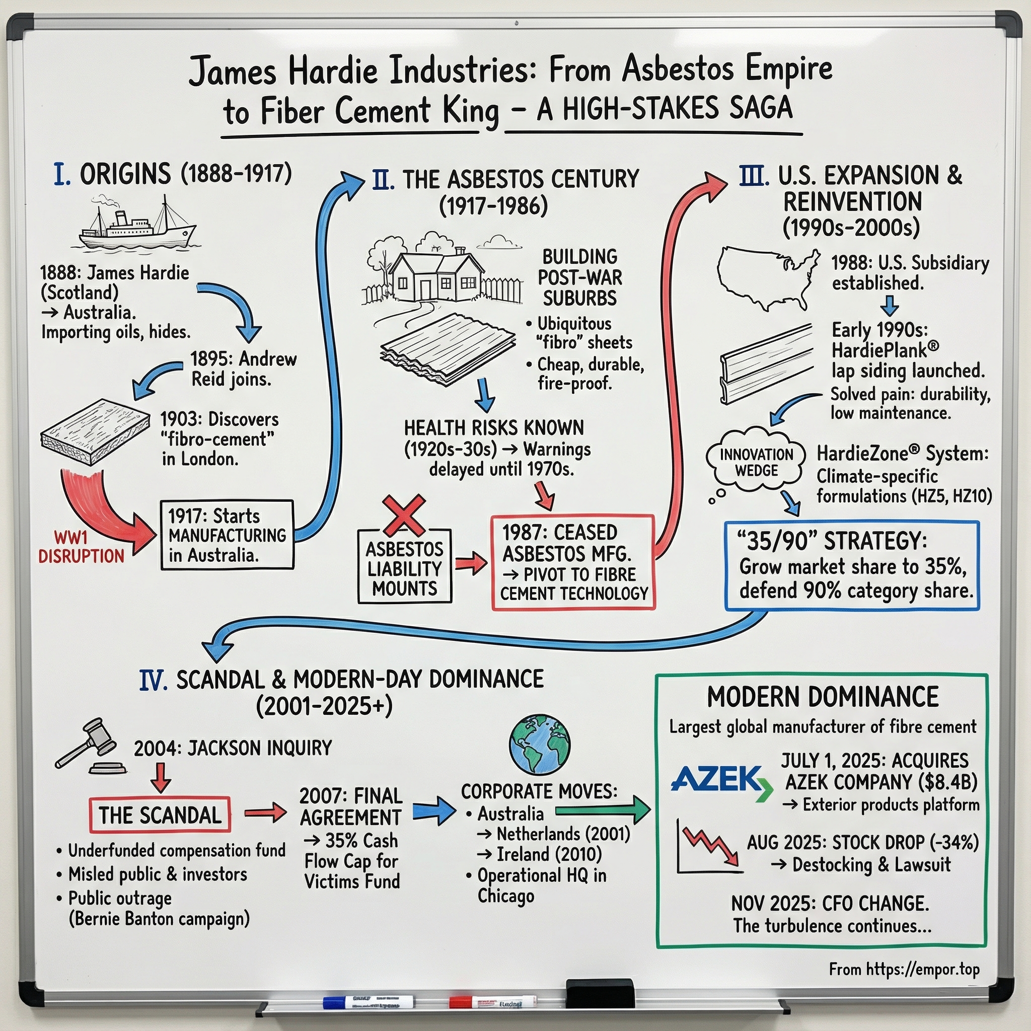 James Hardie Industries plc visual story map