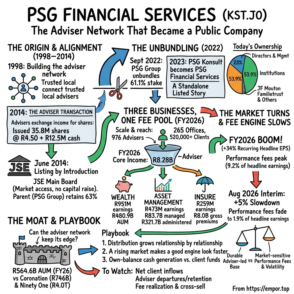 PSG Financial Services Limited visual story map