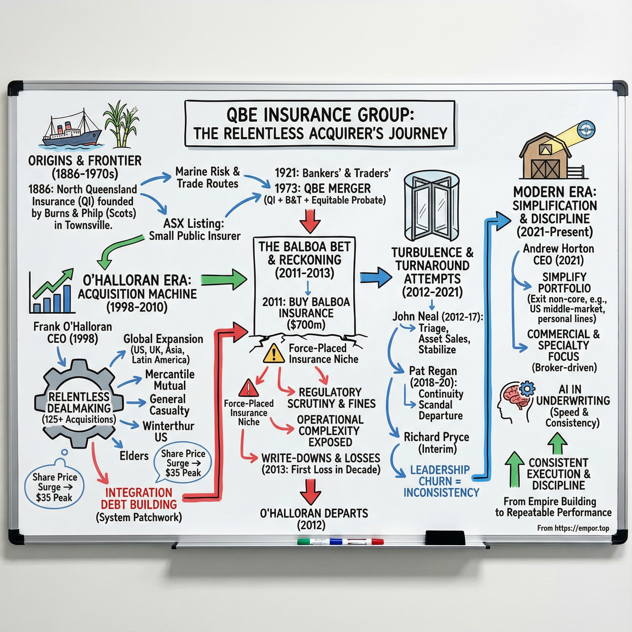 QBE Insurance Group Ltd. visual story map