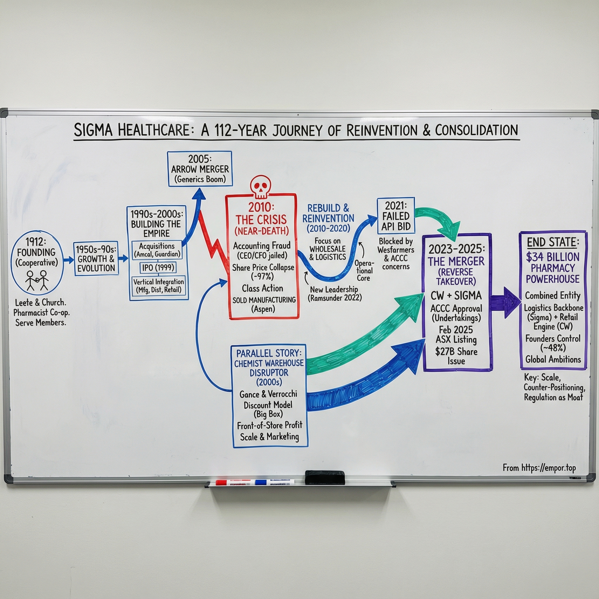 Sigma Healthcare Ltd. visual story map