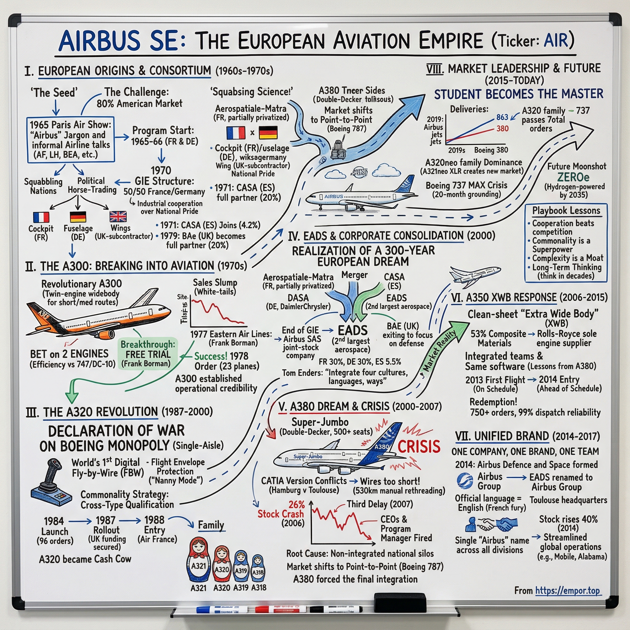 Airbus SE visual story map