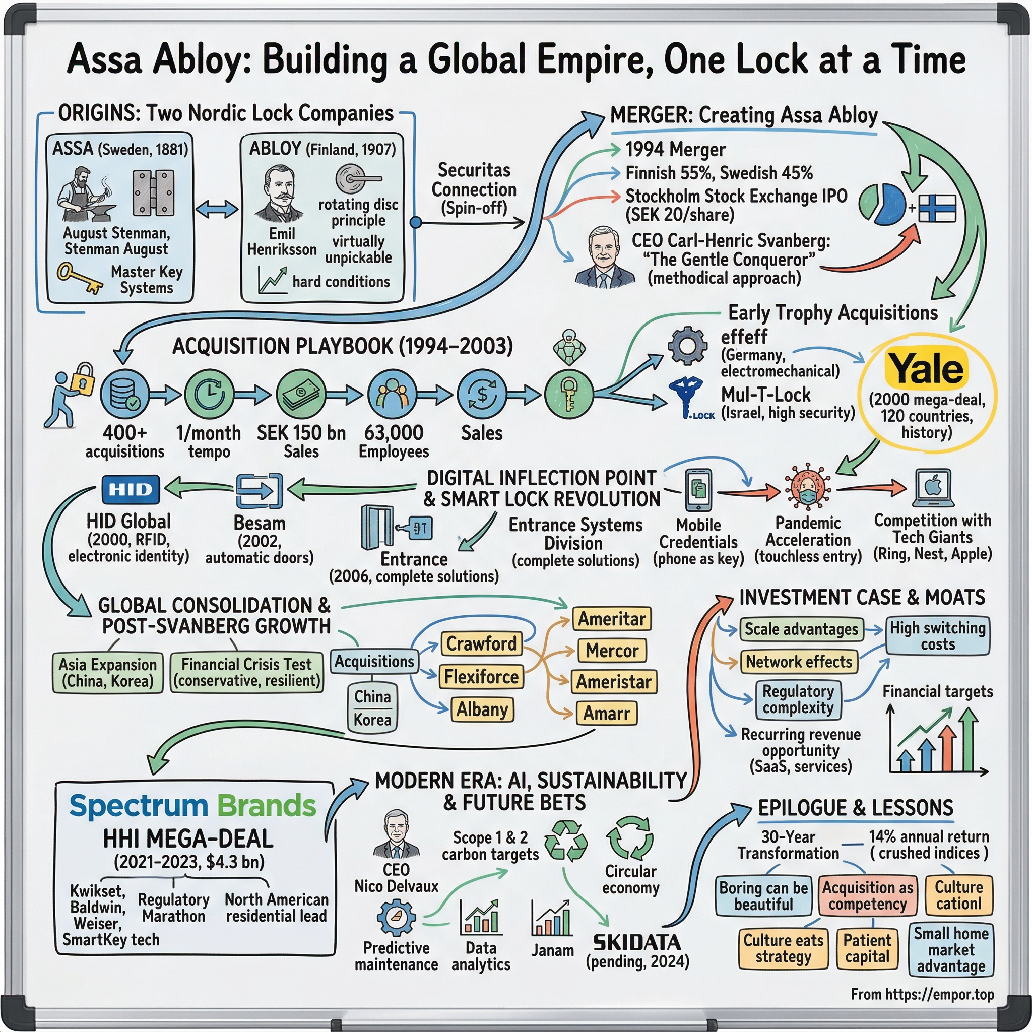 Assa Abloy AB visual story map