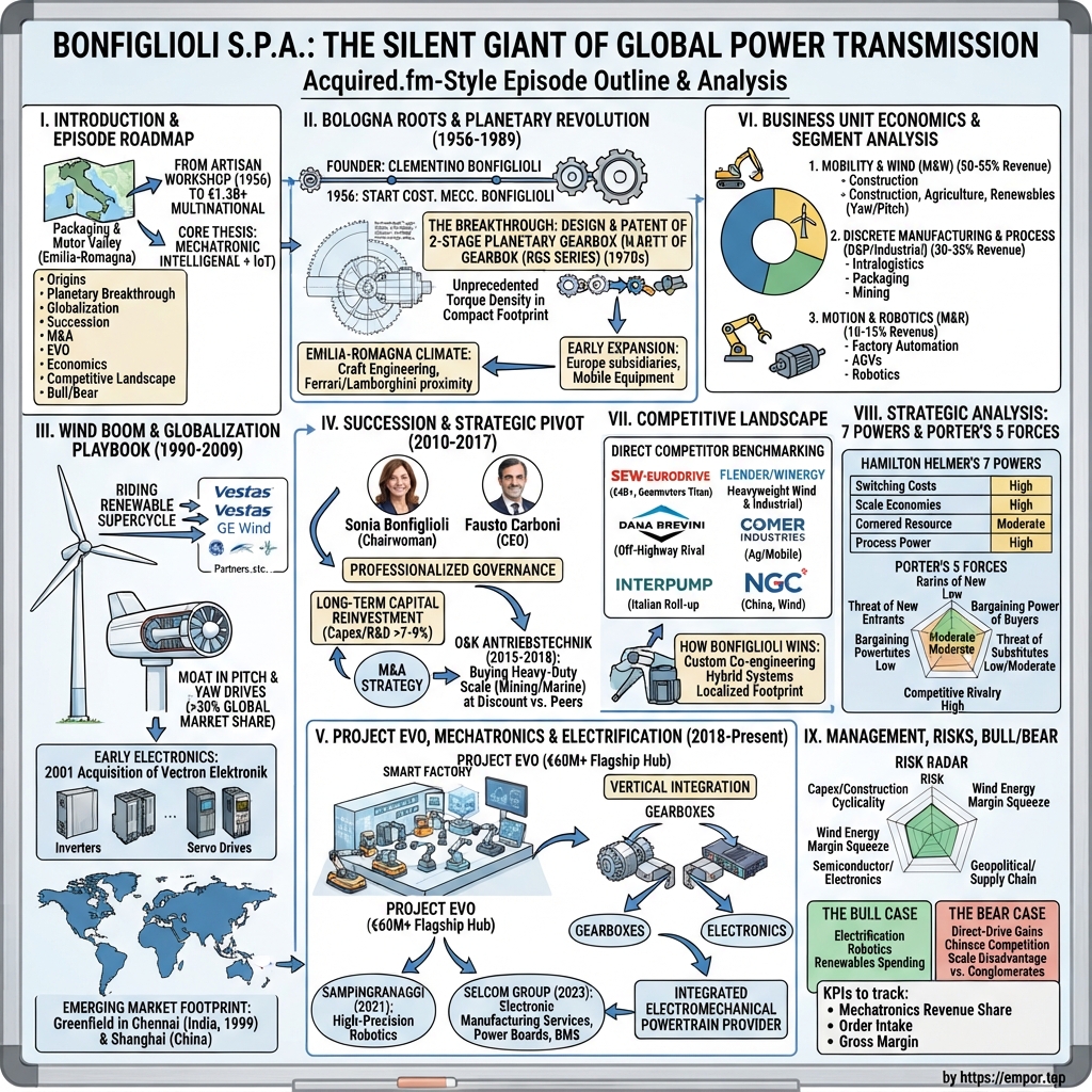 Bonfiglioli S.P.A. visual story map