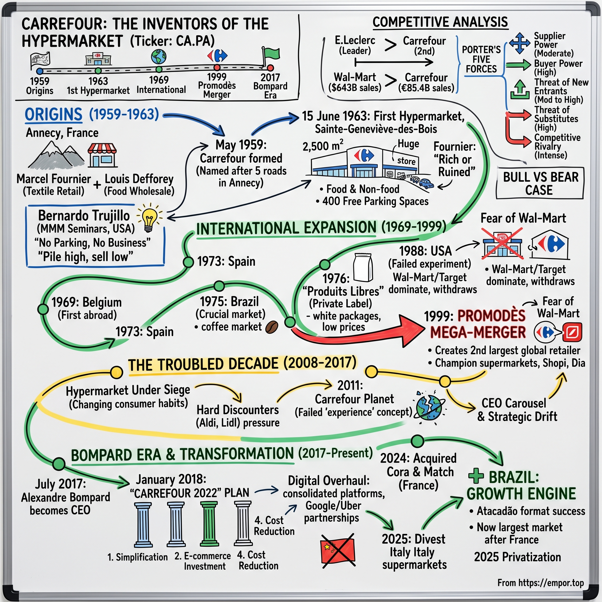 Carrefour visual story map