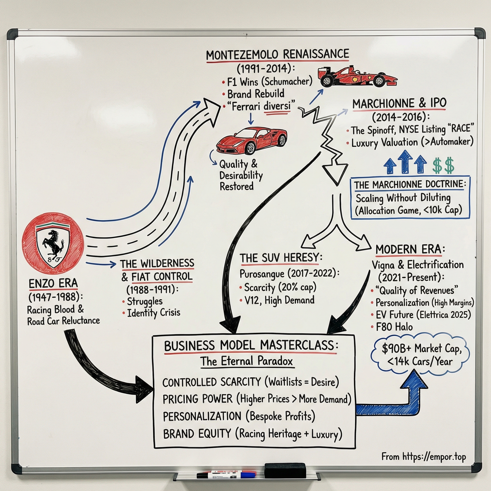 Ferrari N.V. visual story map
