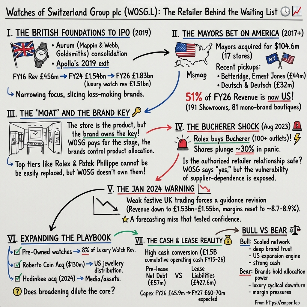Watches of Switzerland Group plc visual story map