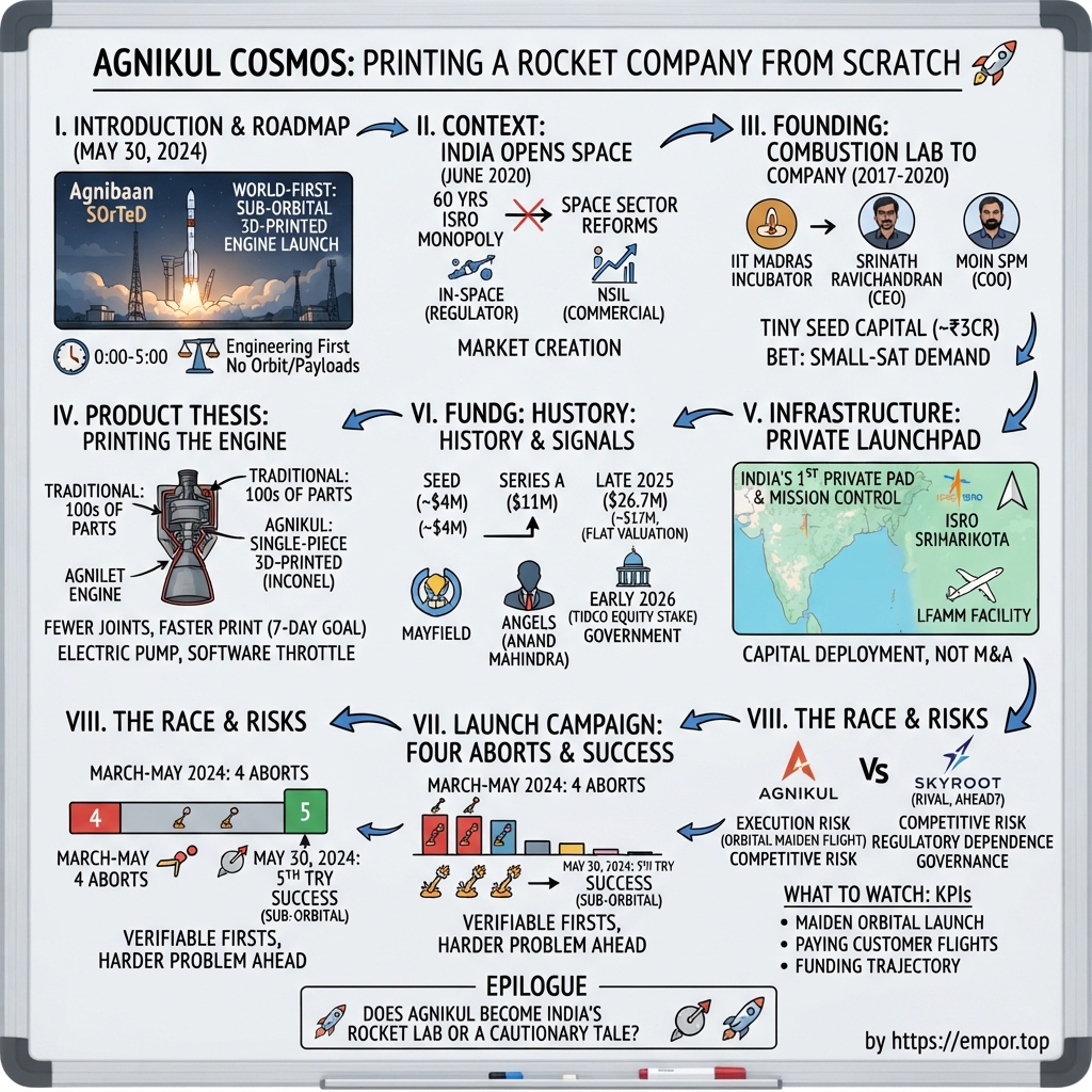 AgniKul Cosmos visual story map