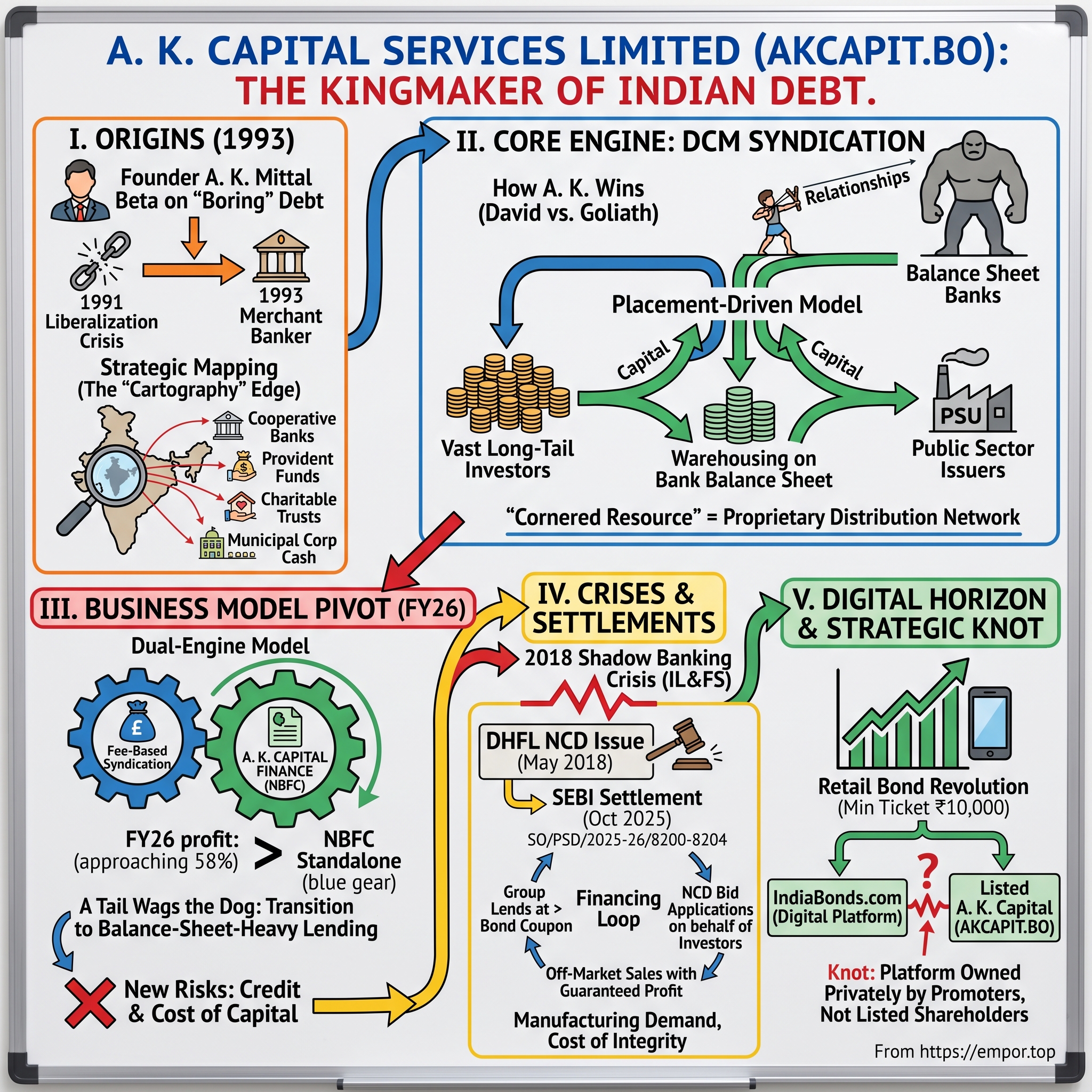 A. K. Capital Services Limited visual story map