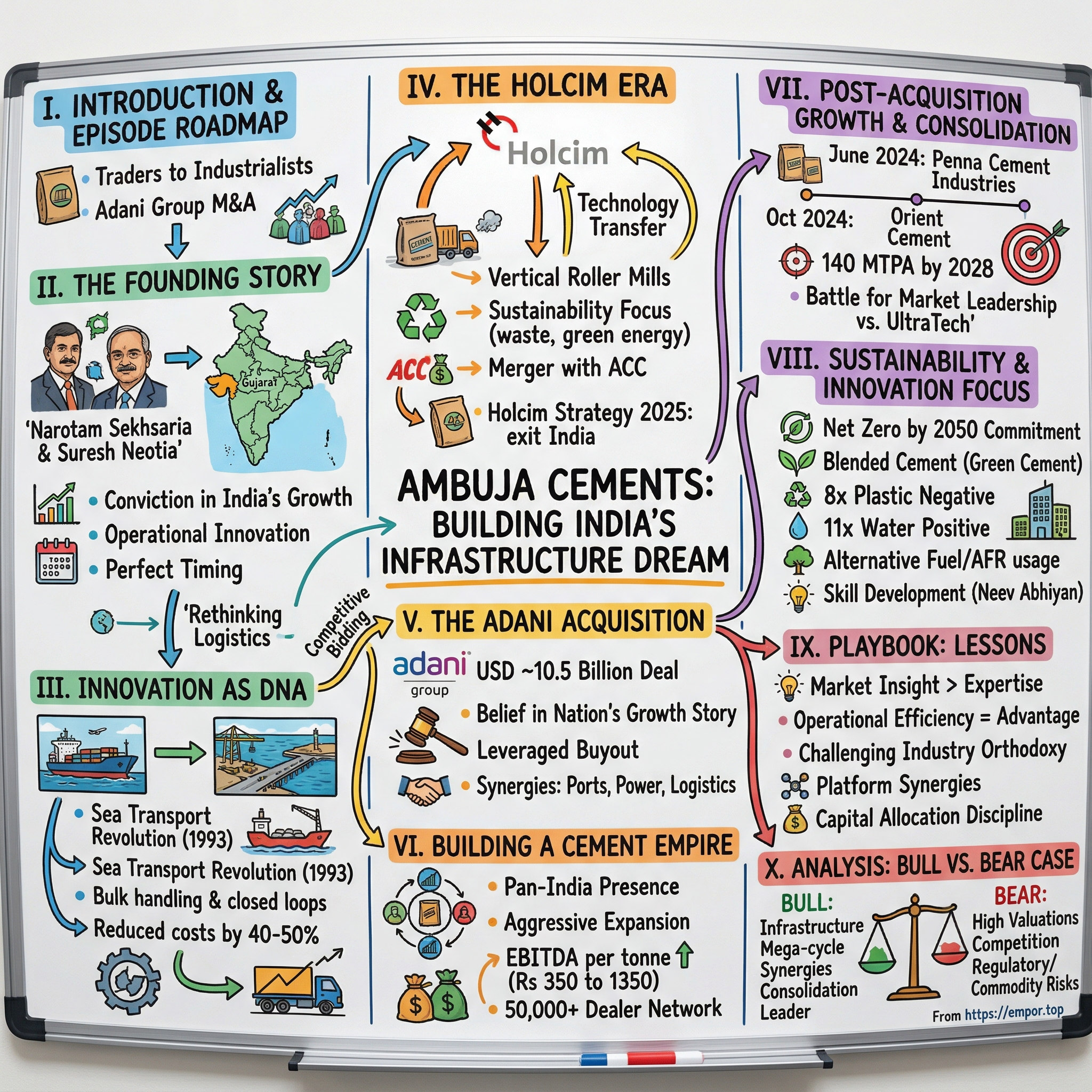 Ambuja Cements visual story map