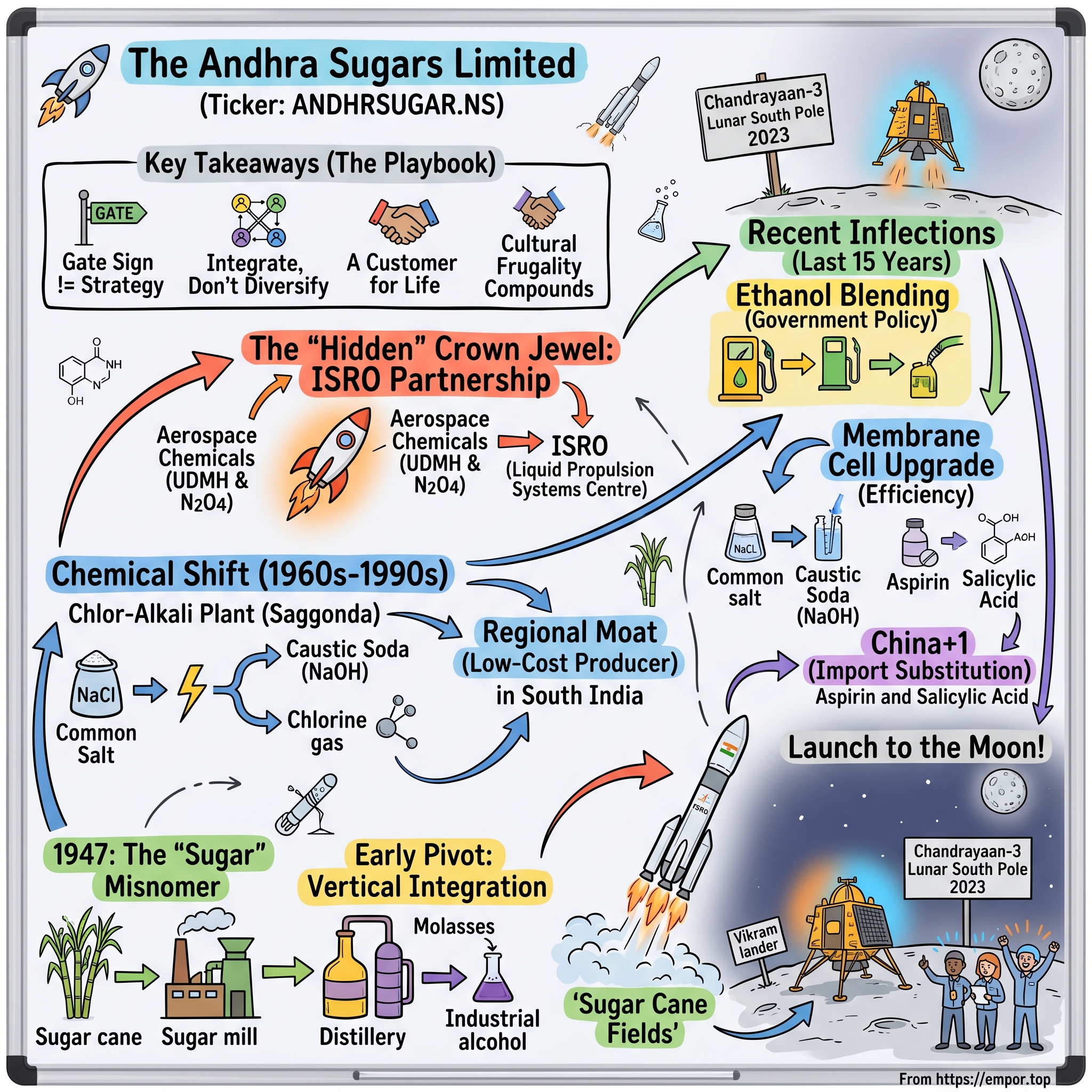 The Andhra Sugars Limited visual story map