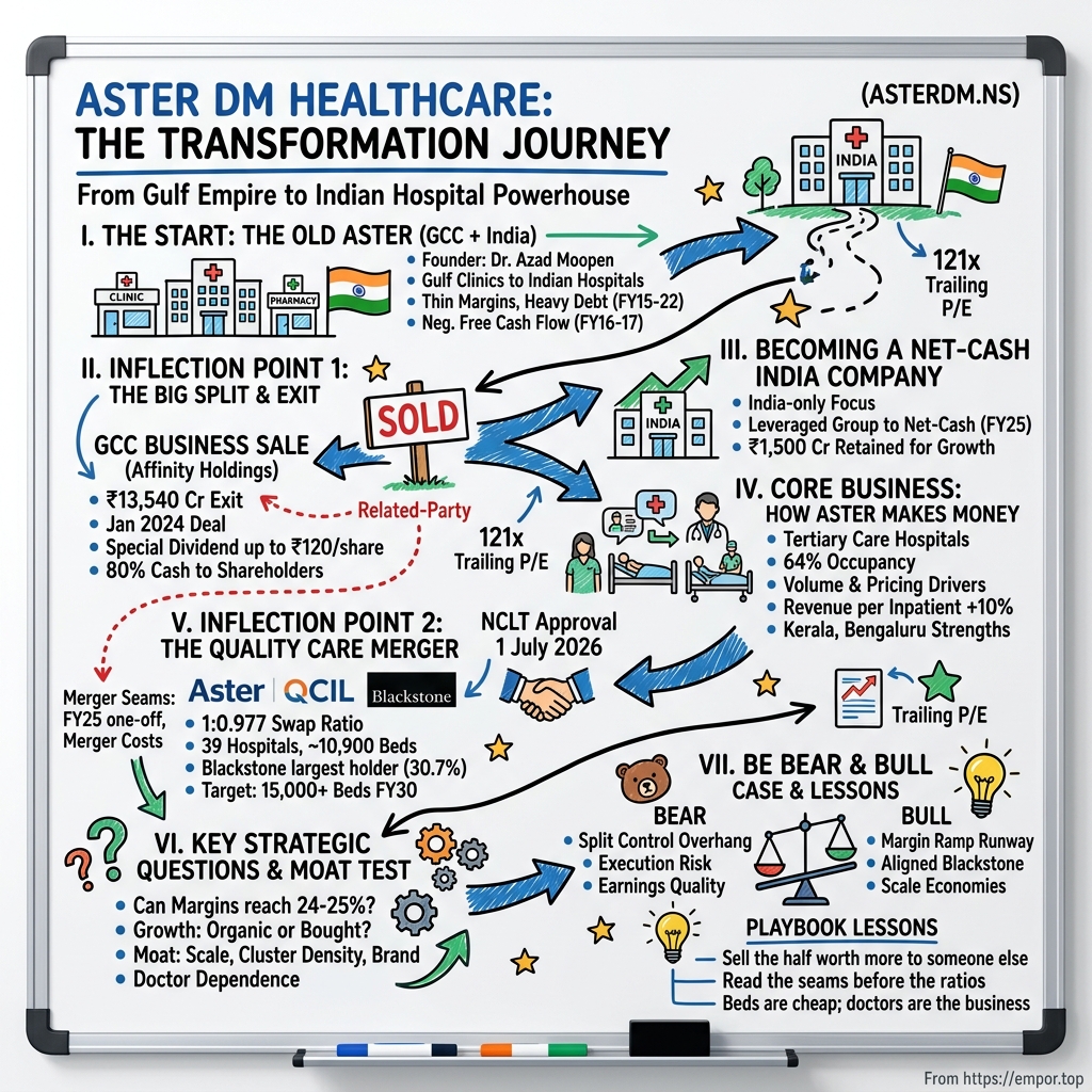 Aster DM Healthcare Limited visual story map