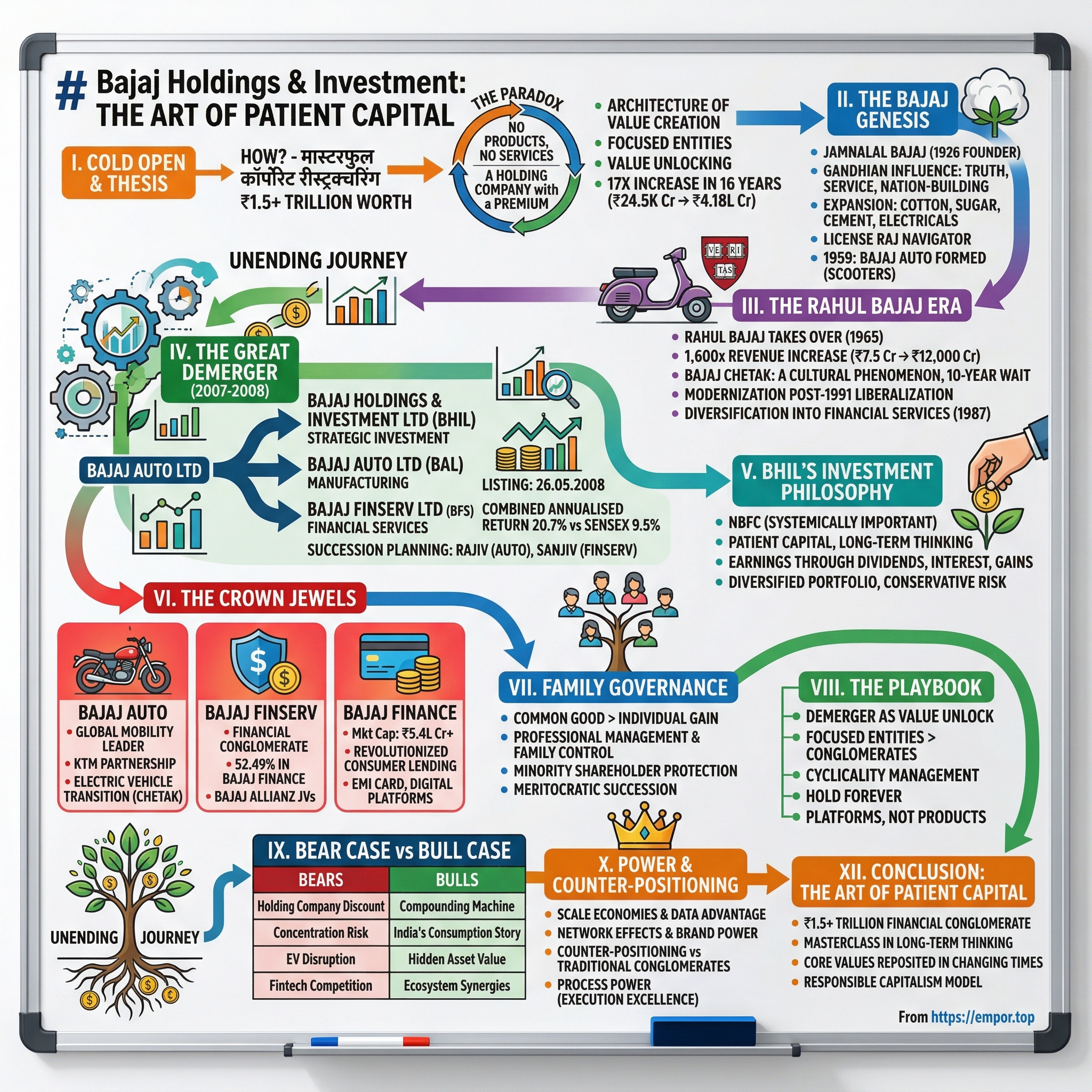 Bajaj Holdings & Investment visual story map