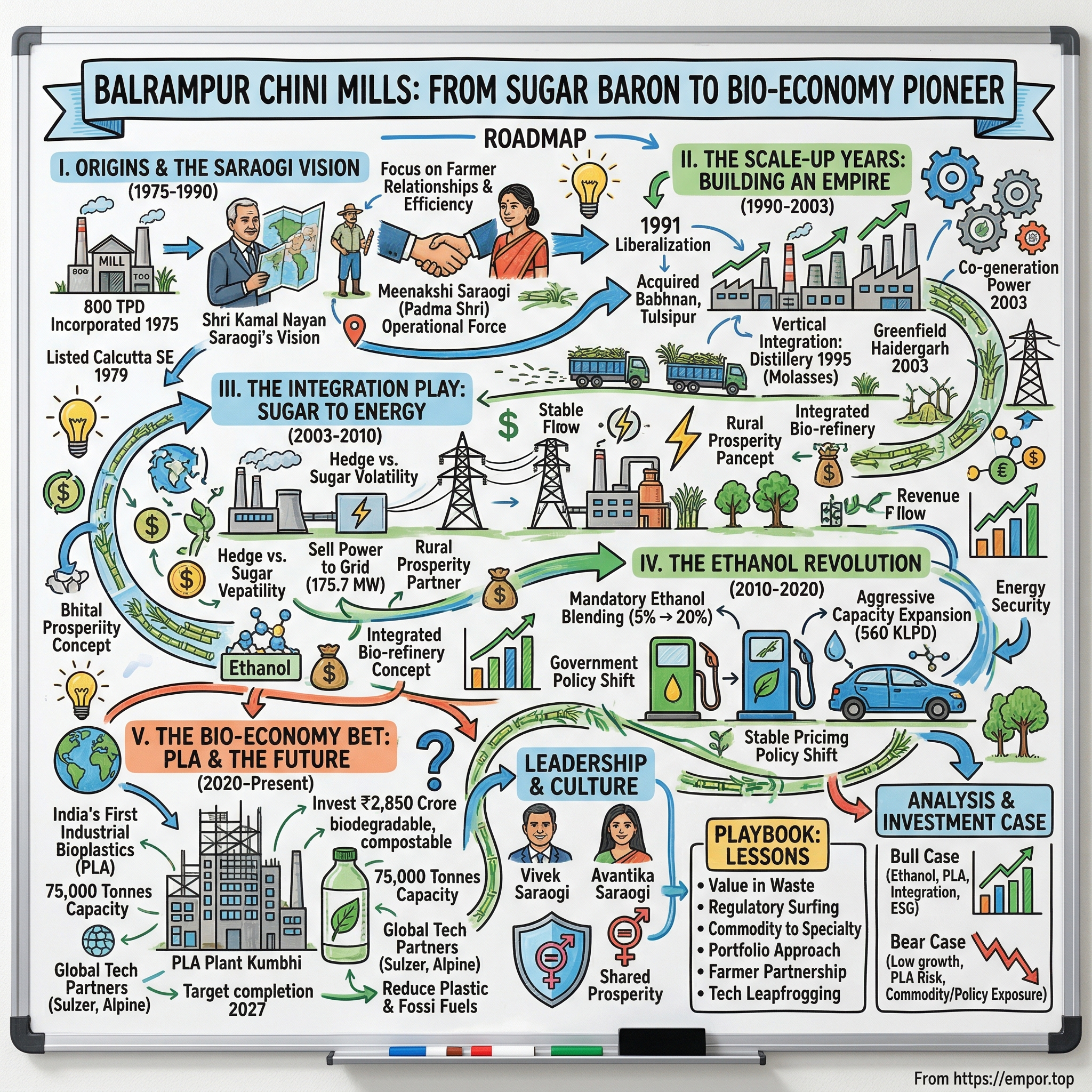 Balrampur Chini Mills visual story map