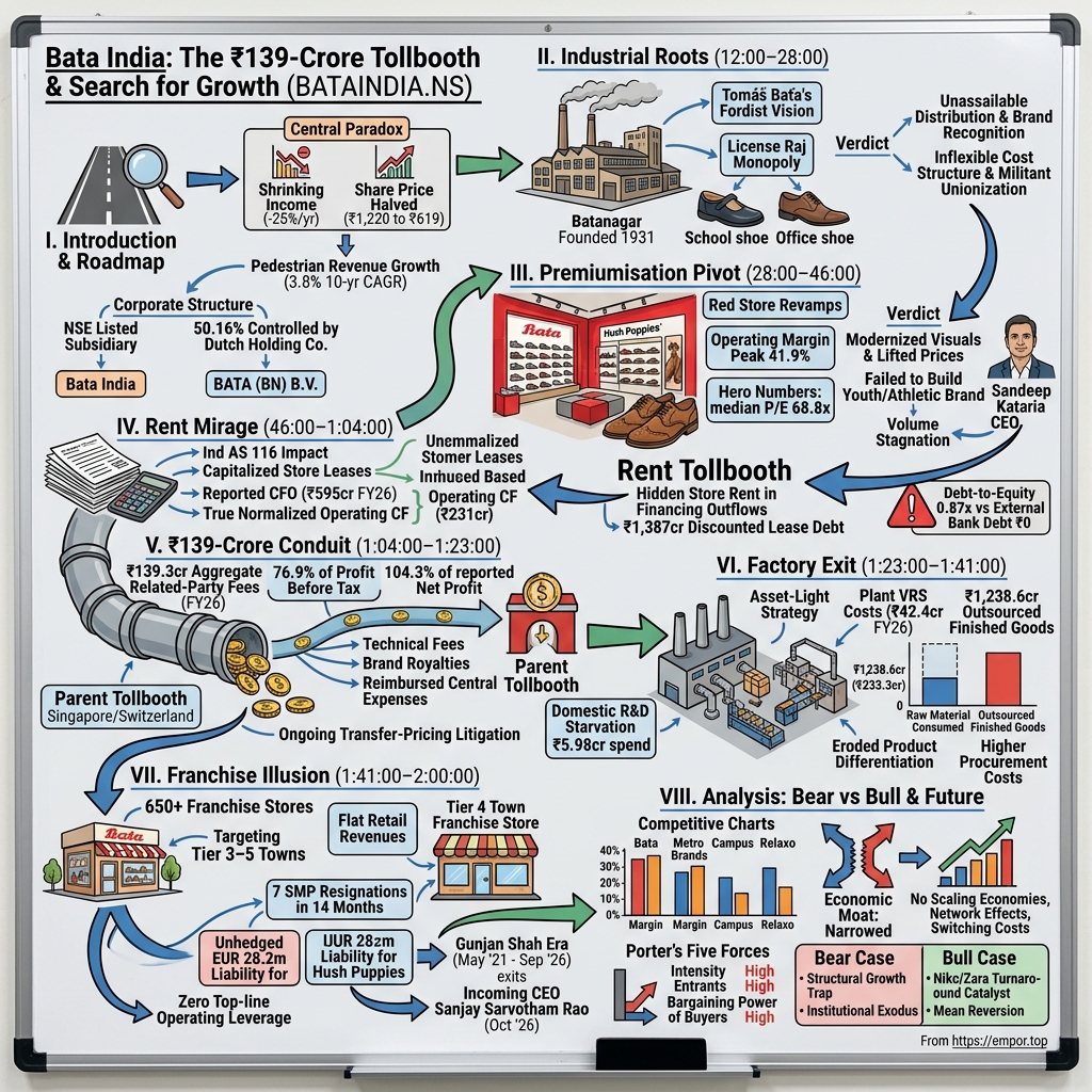 Bata India Limited visual story map