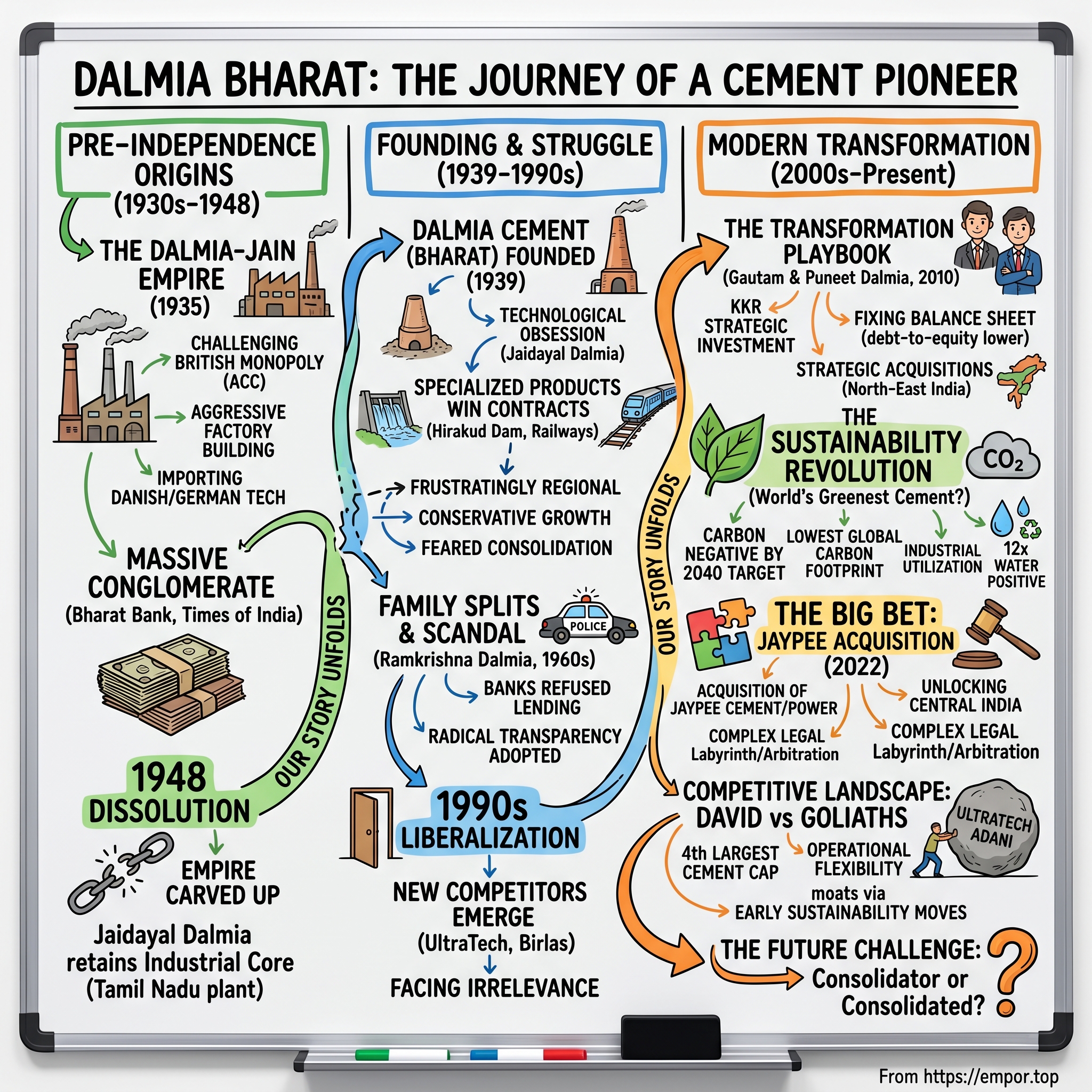 Dalmia Bharat visual story map