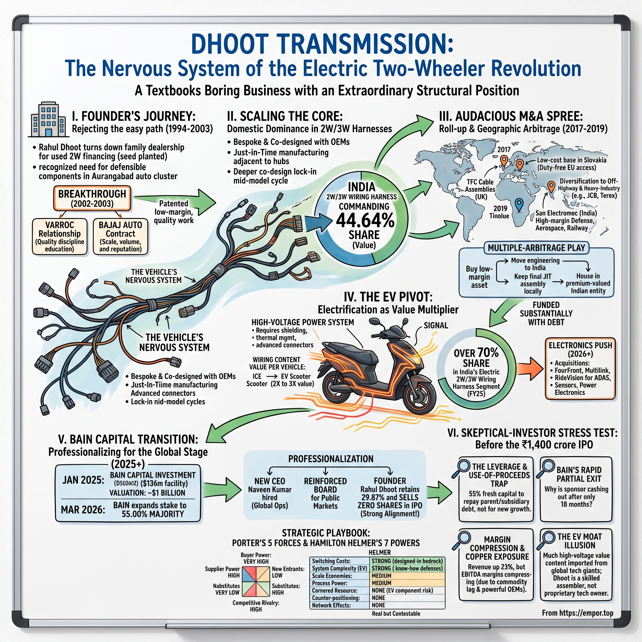 Dhoot Transmission visual story map