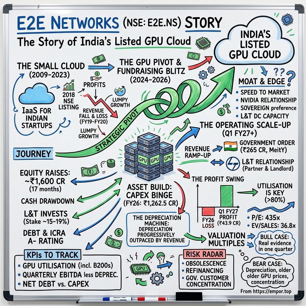 E2E Networks Limited visual story map