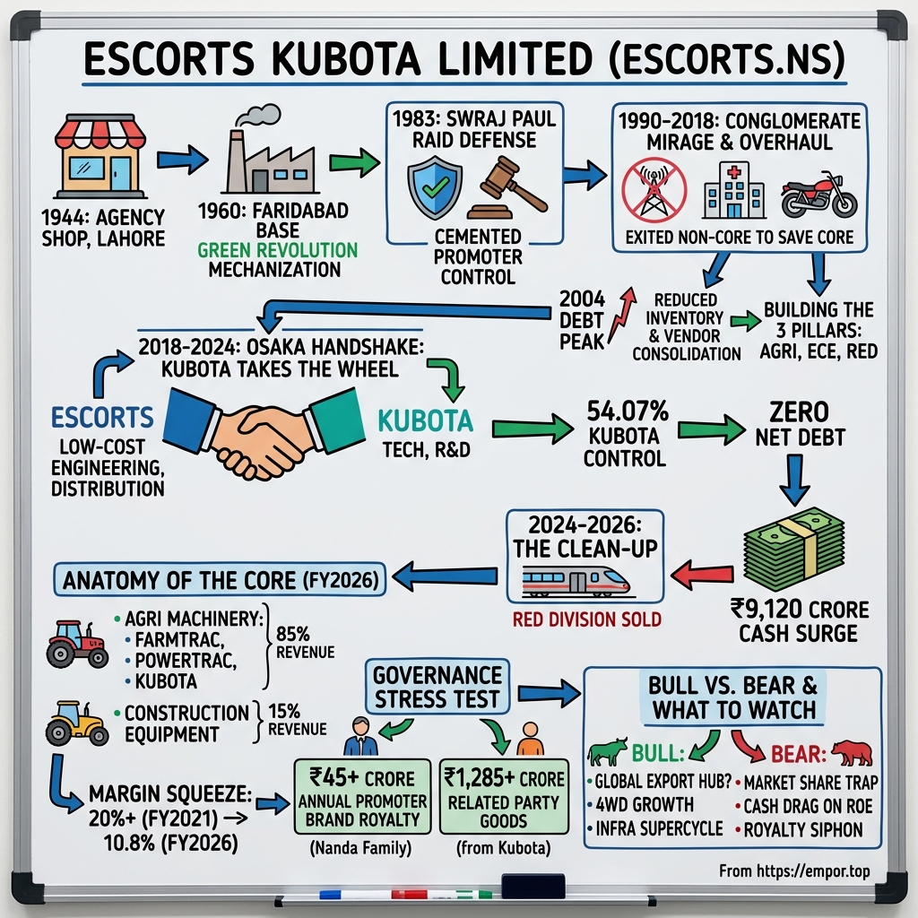 Escorts Kubota Limited visual story map