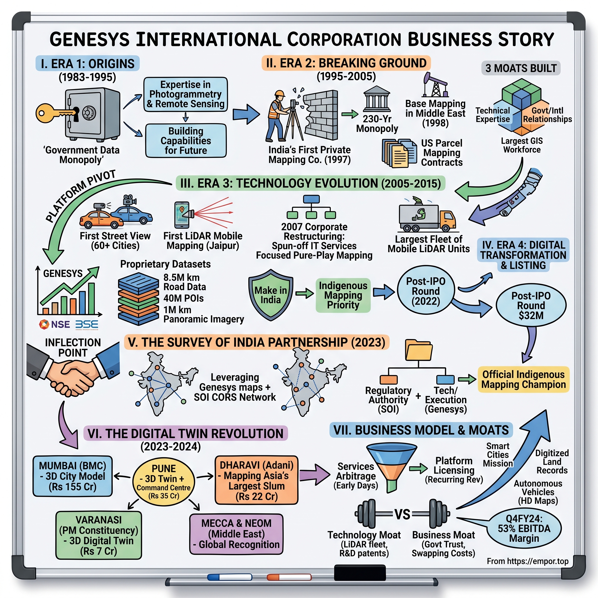 Genesys International Corporation visual story map