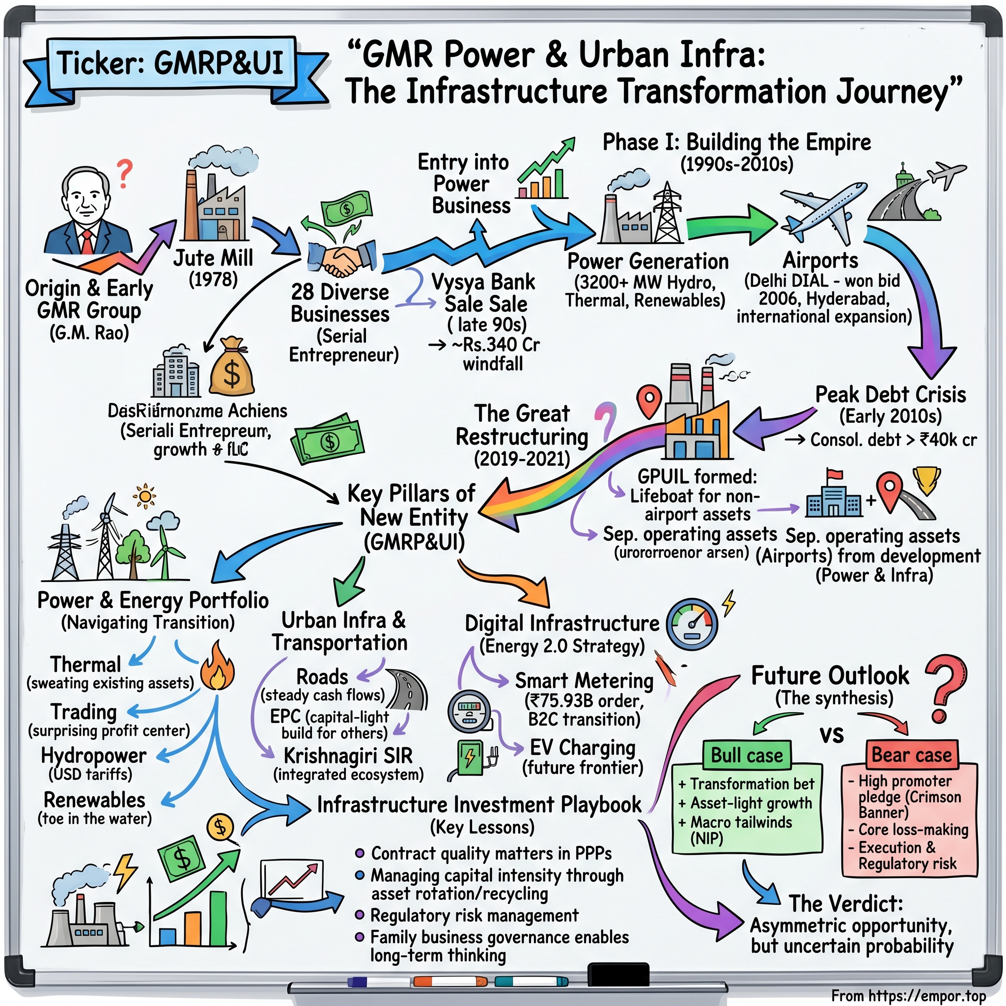 GMR Power and Urban Infra visual story map