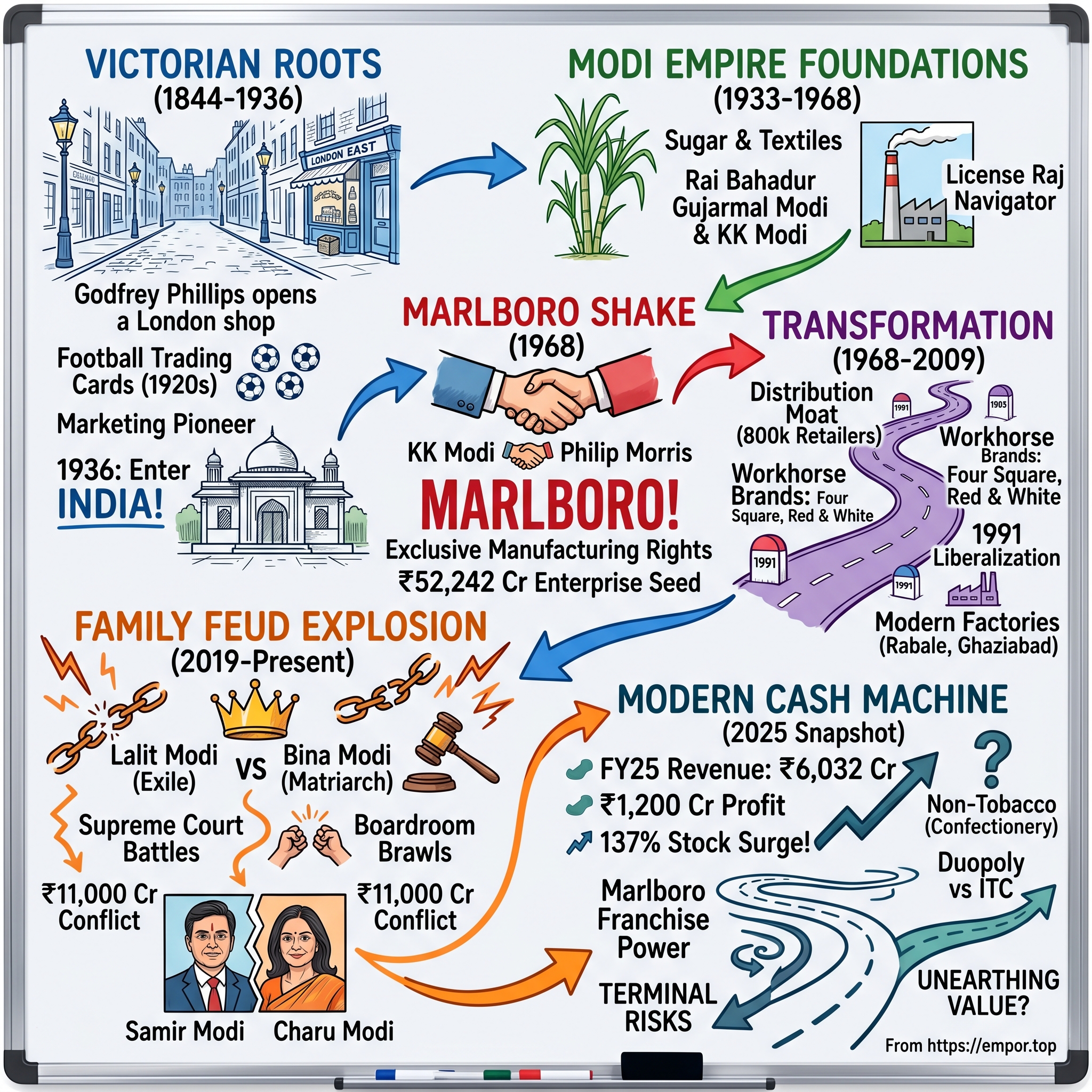 Godfrey Phillips India visual story map