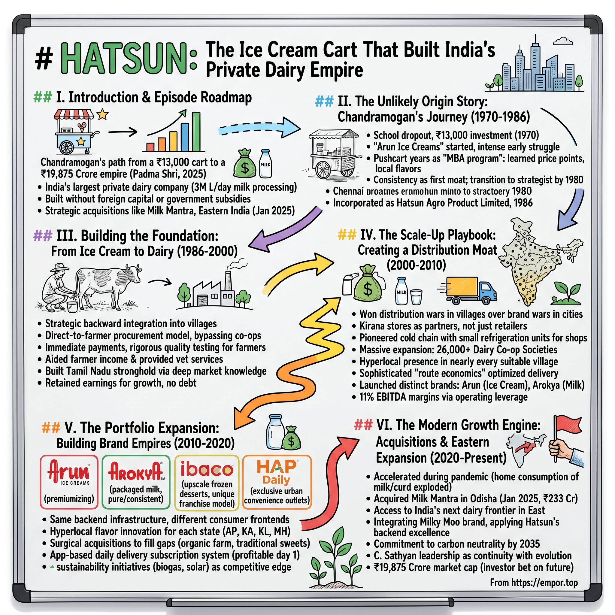 Hatsun Agro Product visual story map